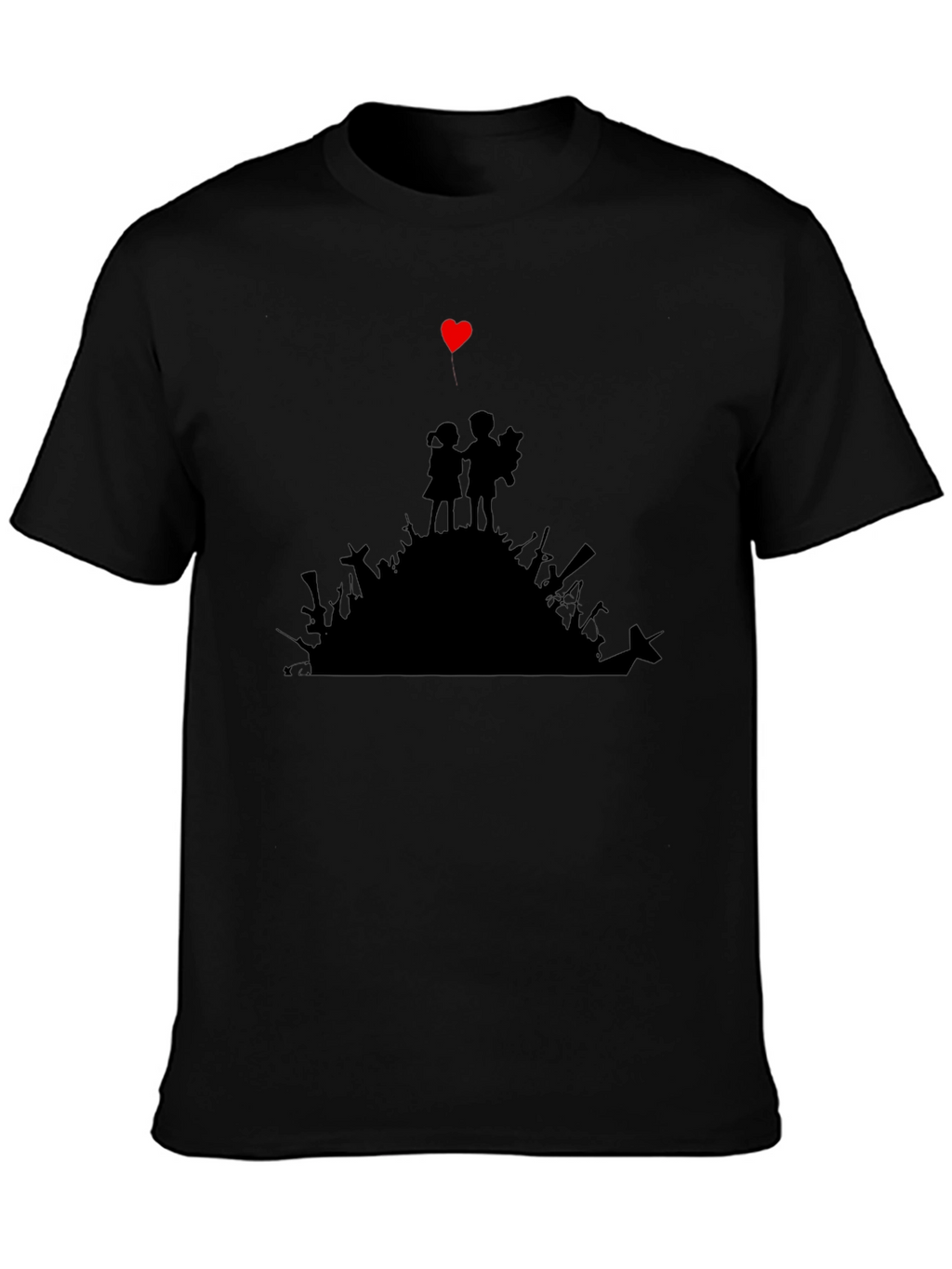 Heart Graphic T-Shirt - Peace Over Weapons