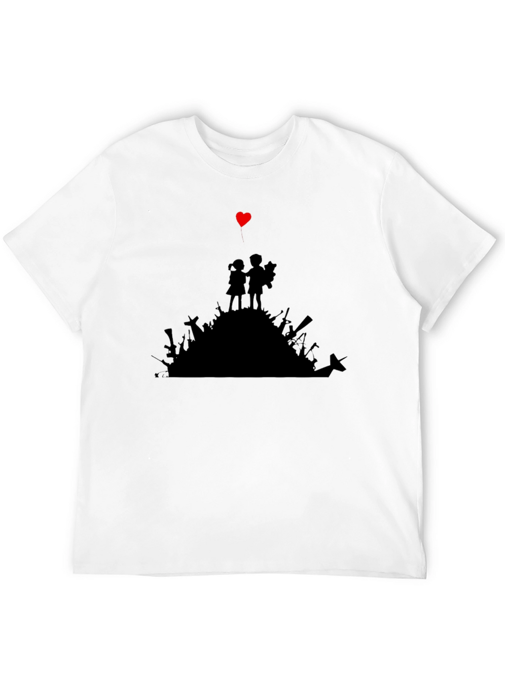 Heart Graphic T-Shirt - Peace Over Weapons