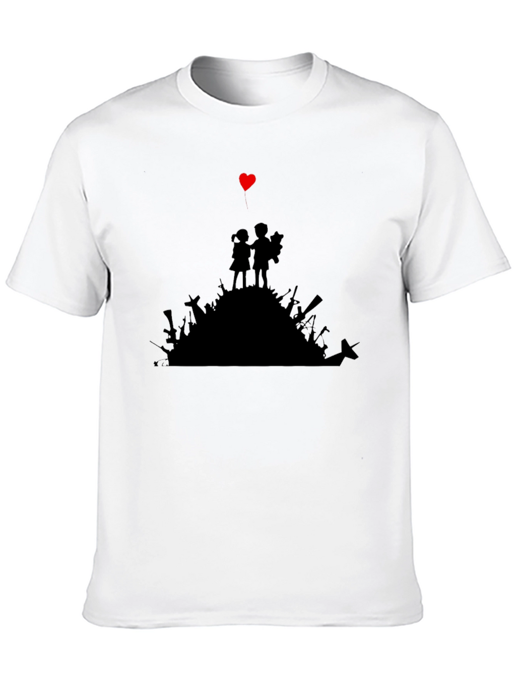 Heart Graphic T-Shirt - Peace Over Weapons