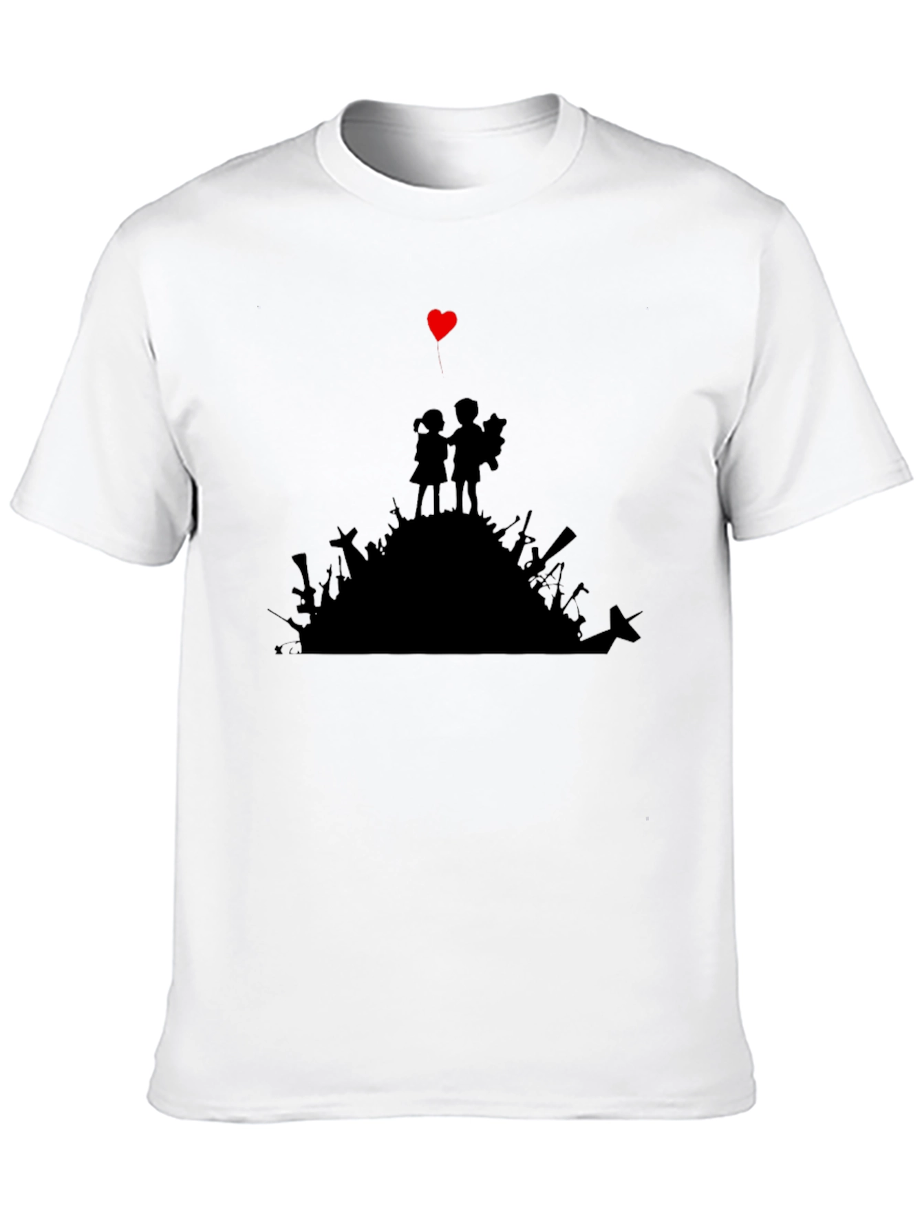 Heart Graphic T-Shirt - Peace Over Weapons