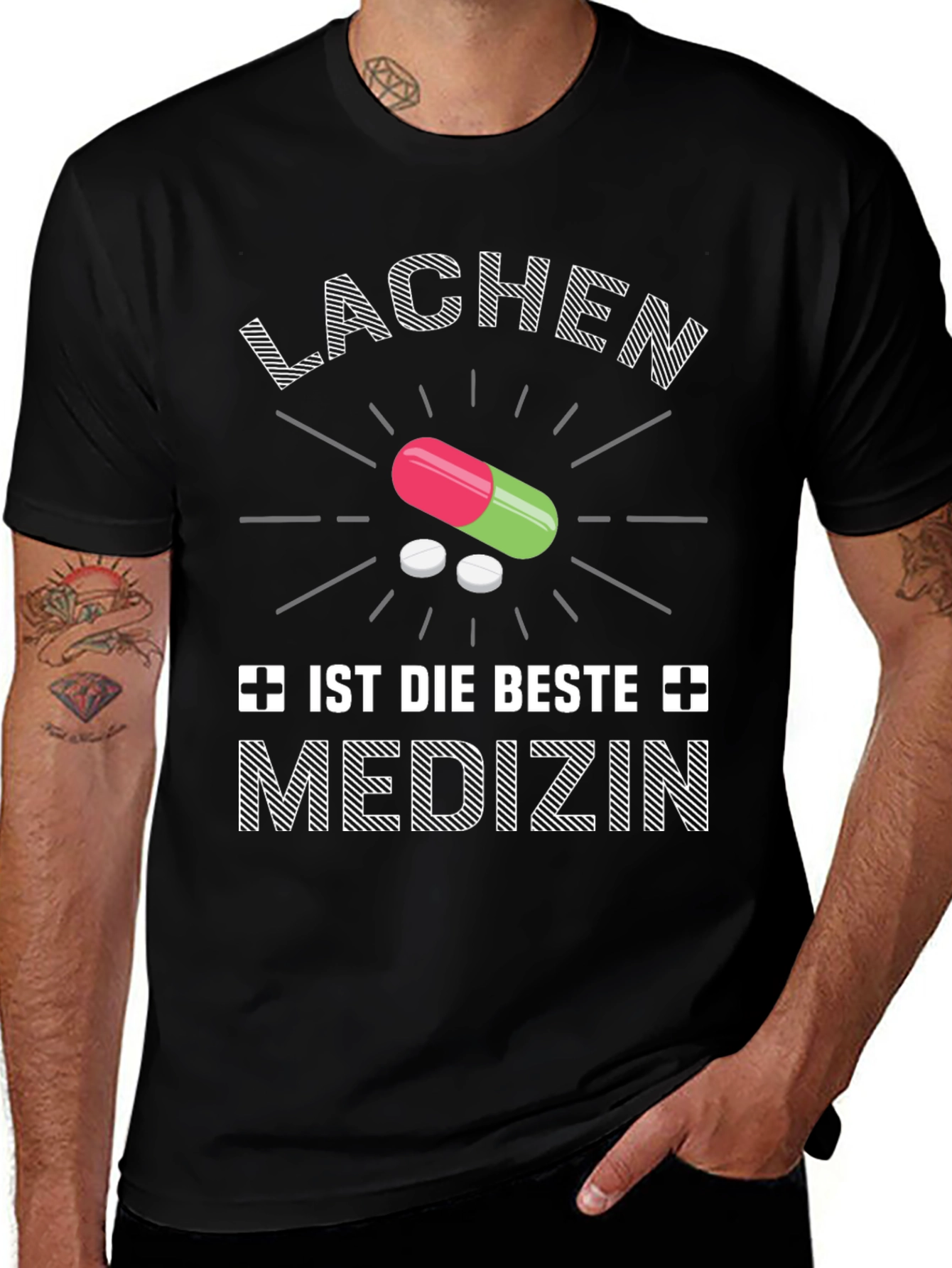 Lachen Ist Die Beste Medizin Graphic Tee
