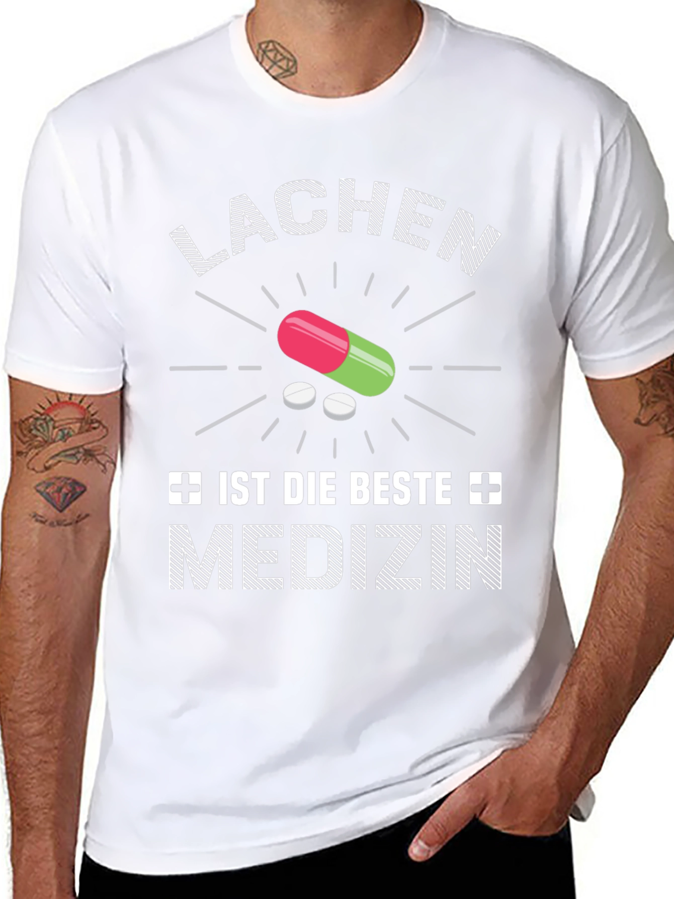 Lachen Ist Die Beste Medizin Graphic Tee
