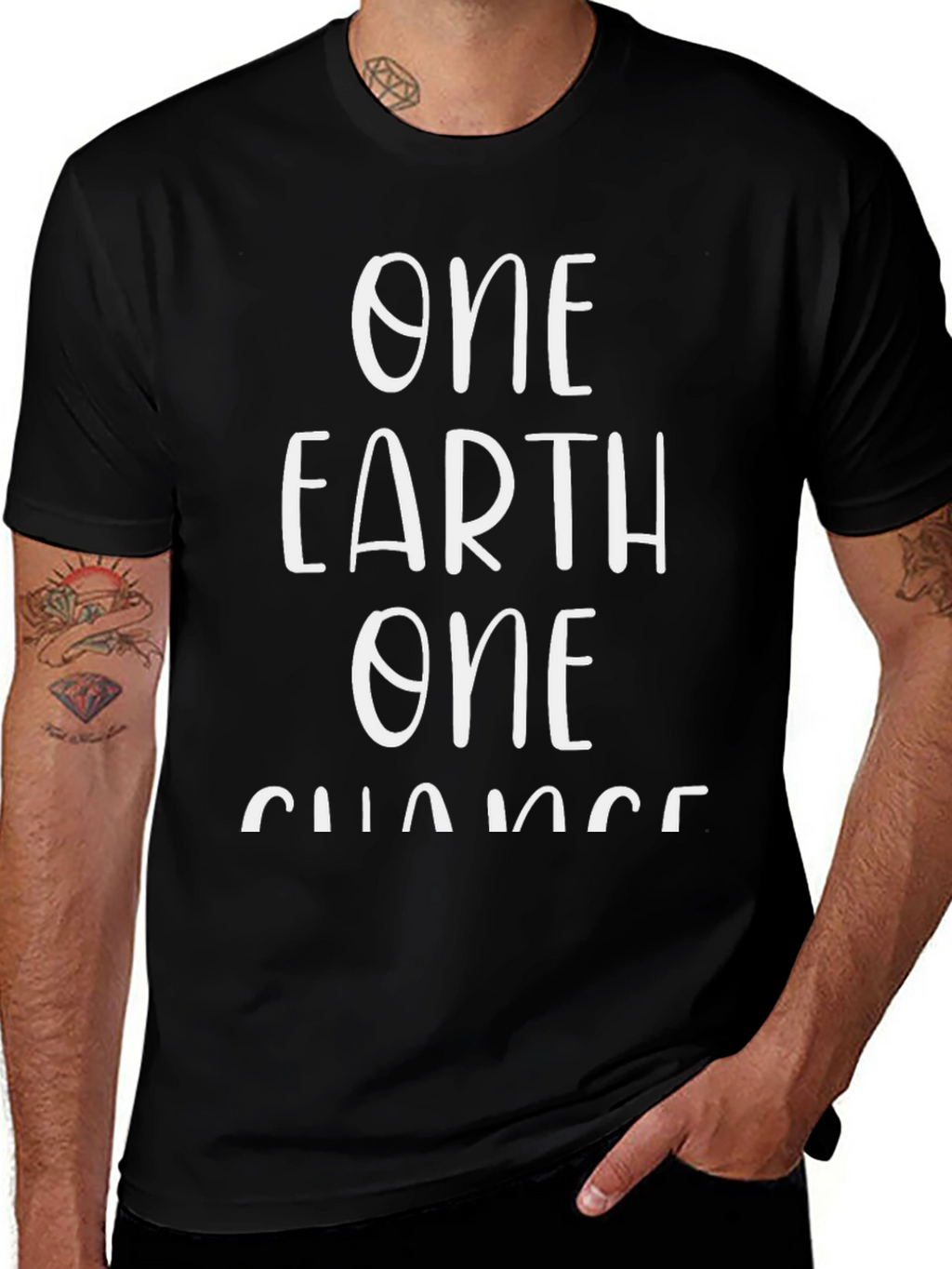 One Earth One Chance Graphic Tee - Environmental Awareness