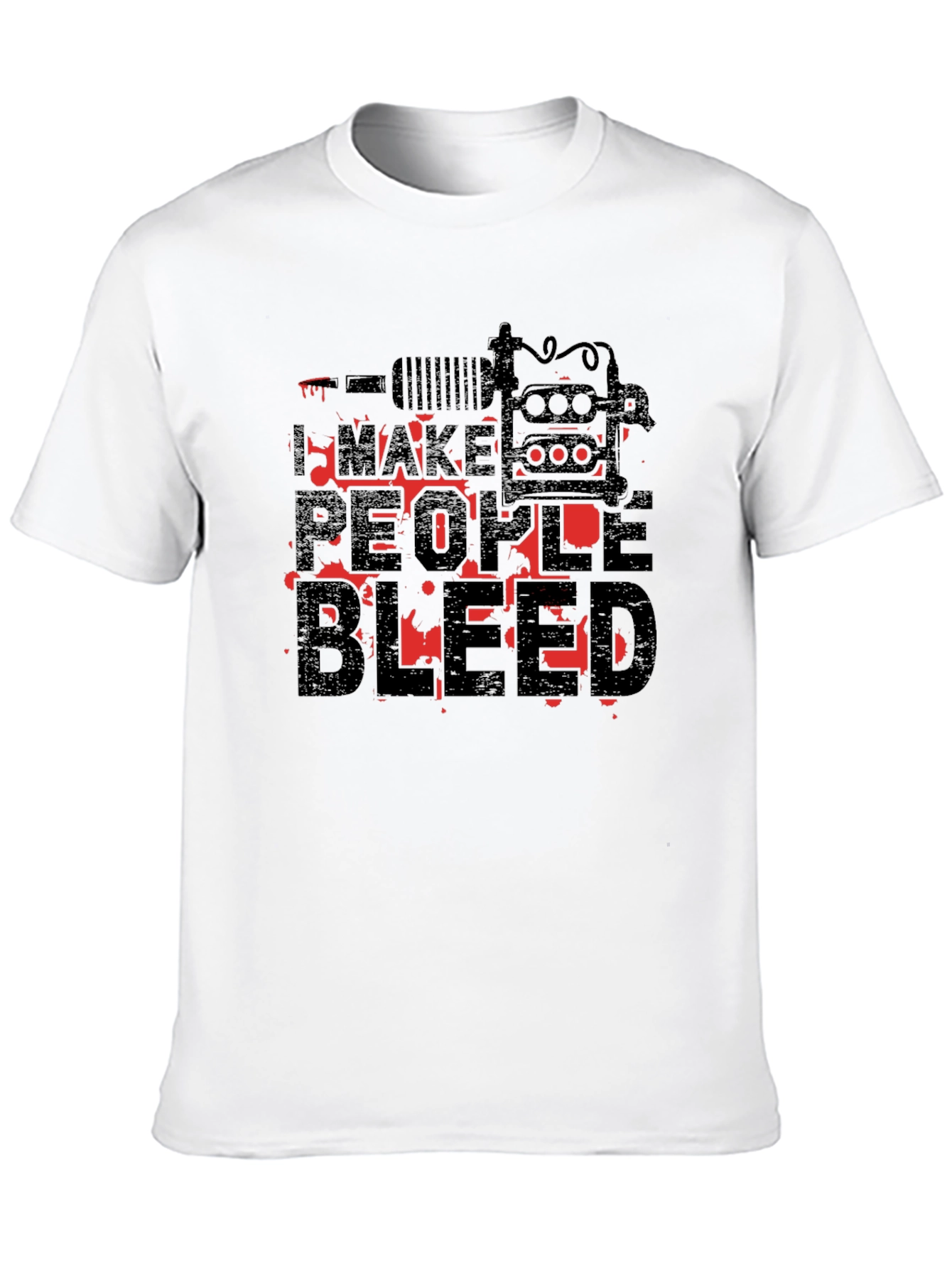 I Make People Bleed Tattoo Artist Black T-Shirt