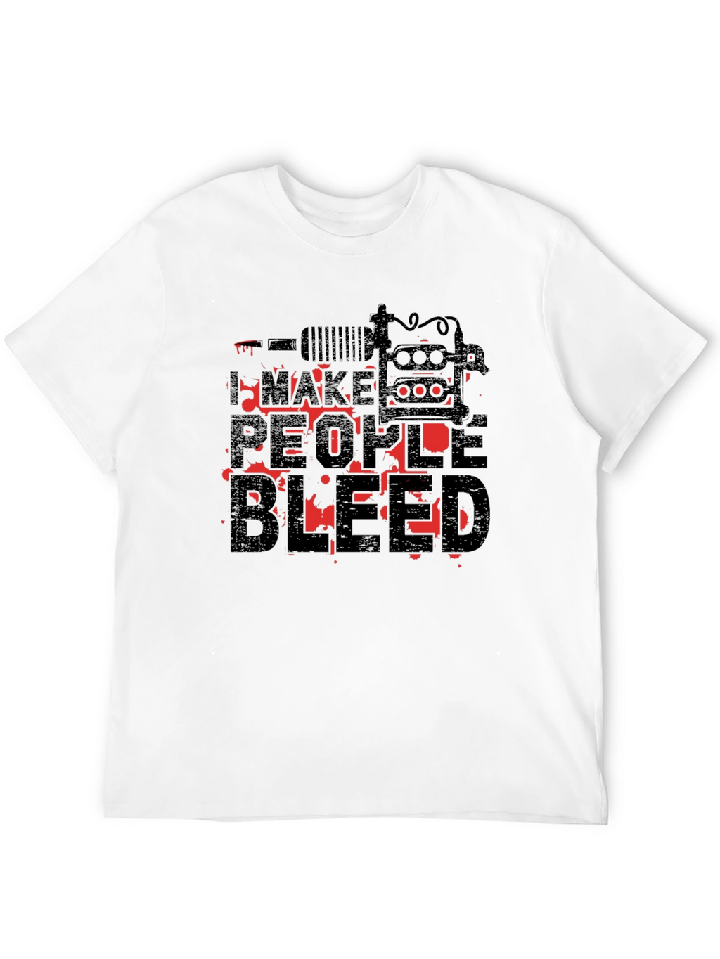 I Make People Bleed Tattoo Artist Black T-Shirt