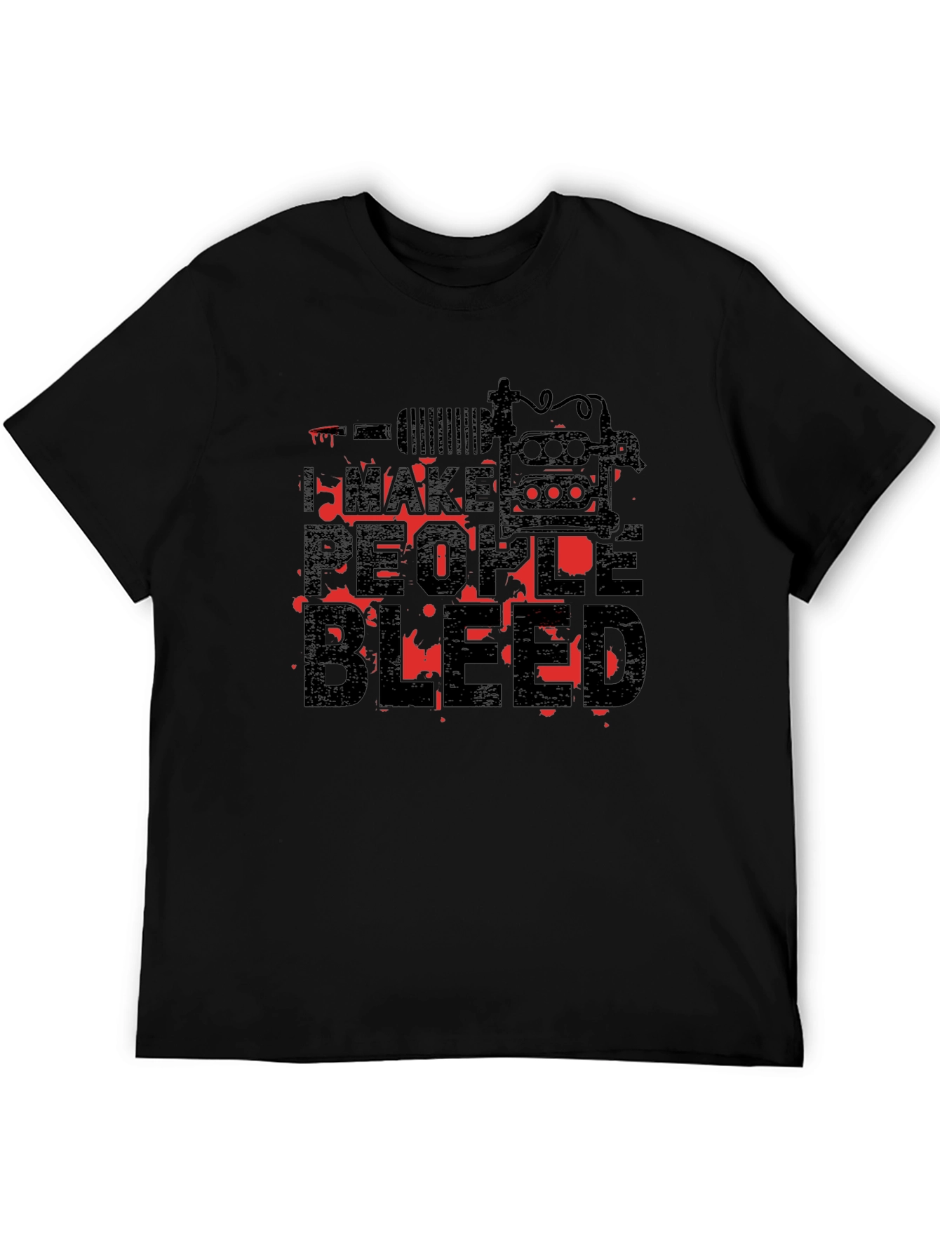 I Make People Bleed Tattoo Artist Black T-Shirt