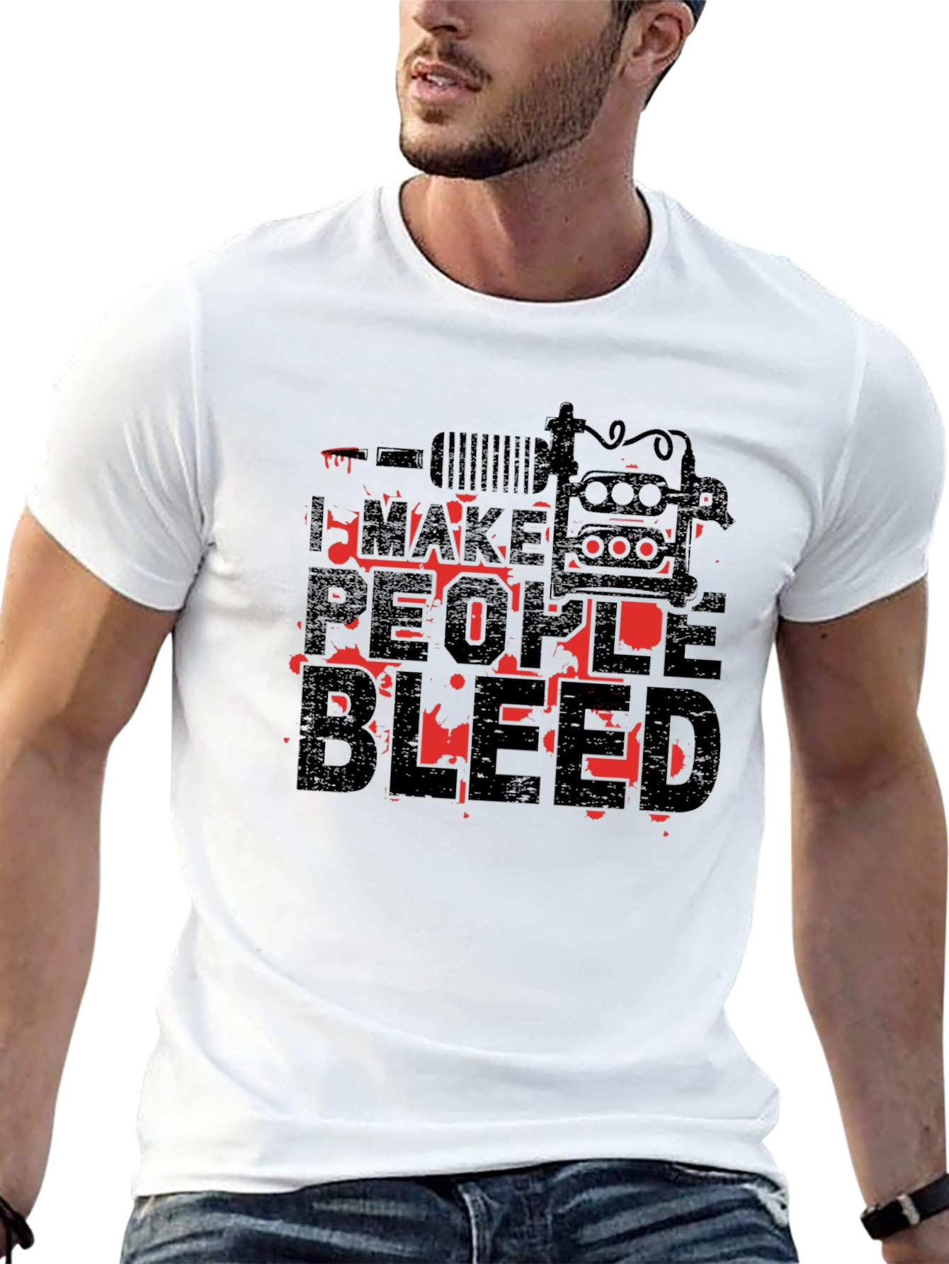 I Make People Bleed Tattoo Artist Black T-Shirt