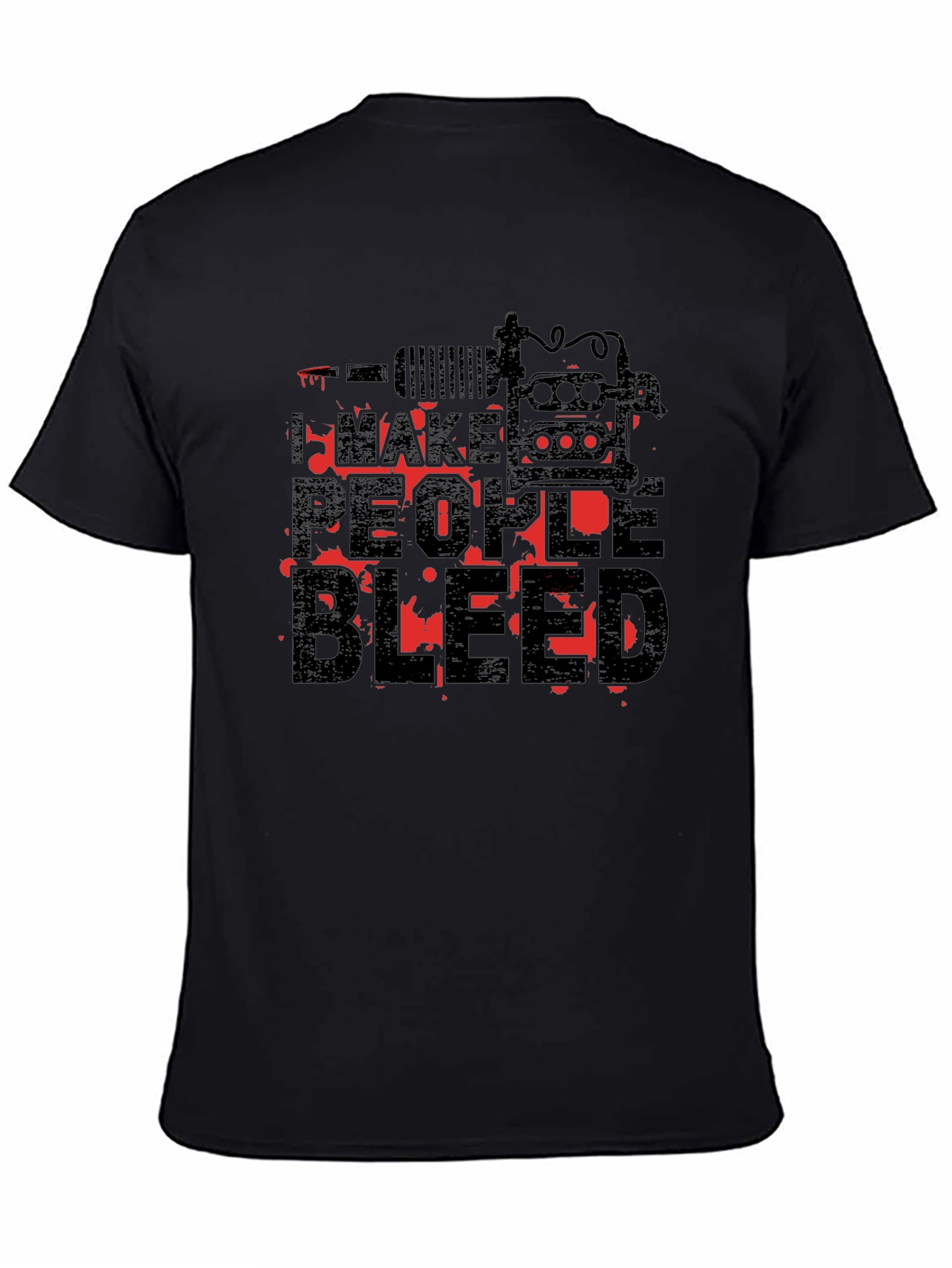 I Make People Bleed Tattoo Artist Black T-Shirt