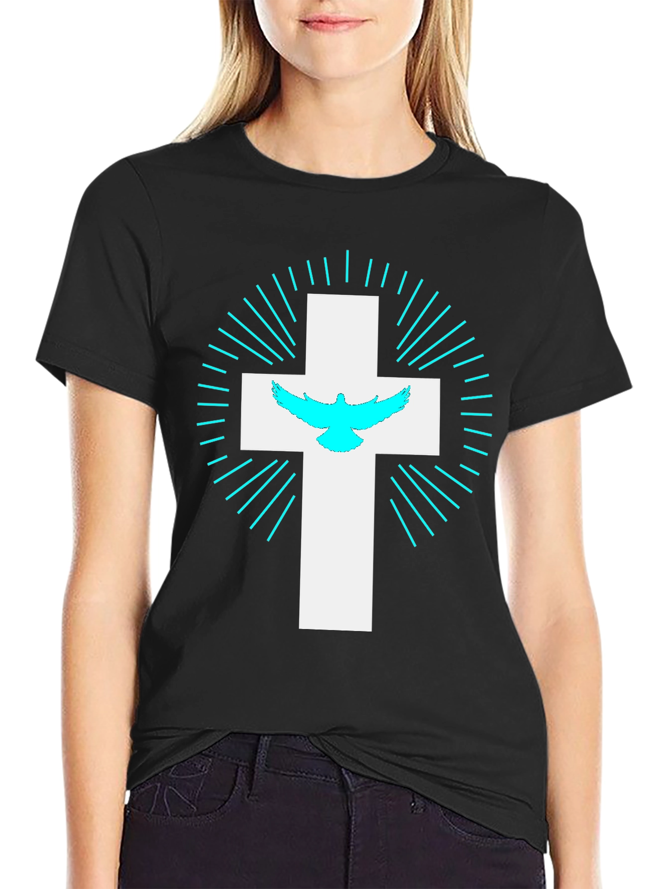 Faithful Cross T-Shirt - Christian Dove Design