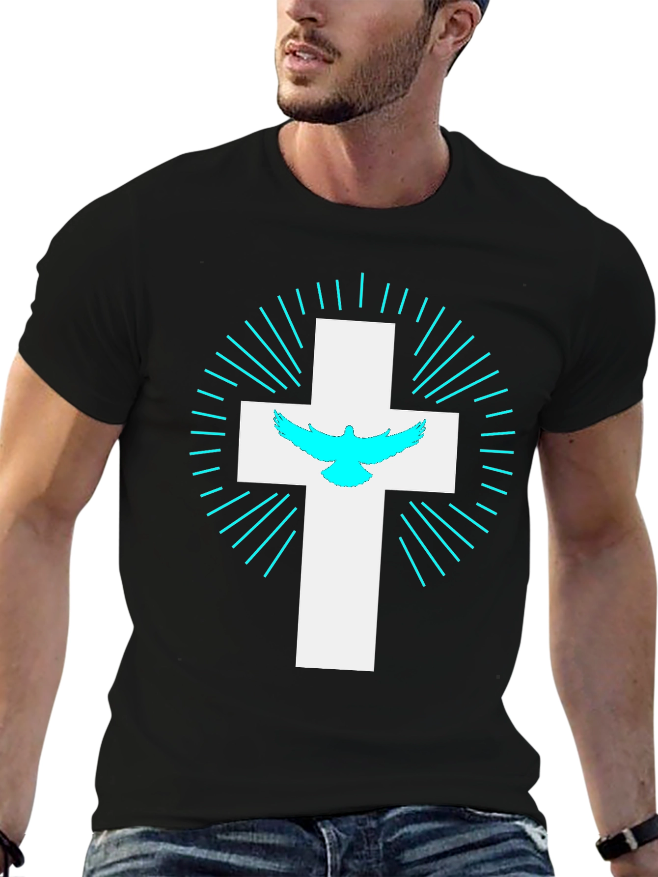 Faithful Cross T-Shirt - Christian Dove Design