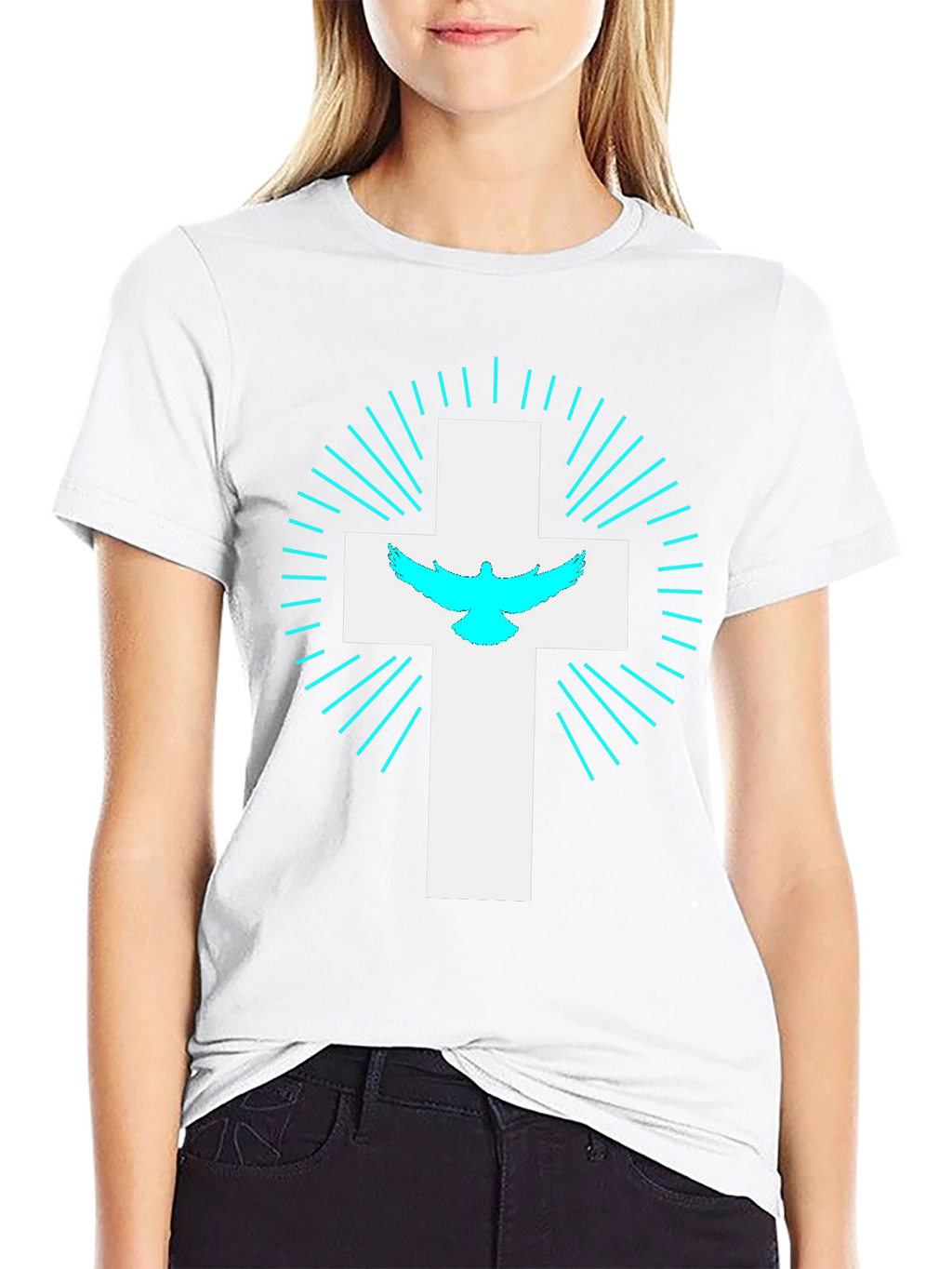 Faithful Cross T-Shirt - Christian Dove Design