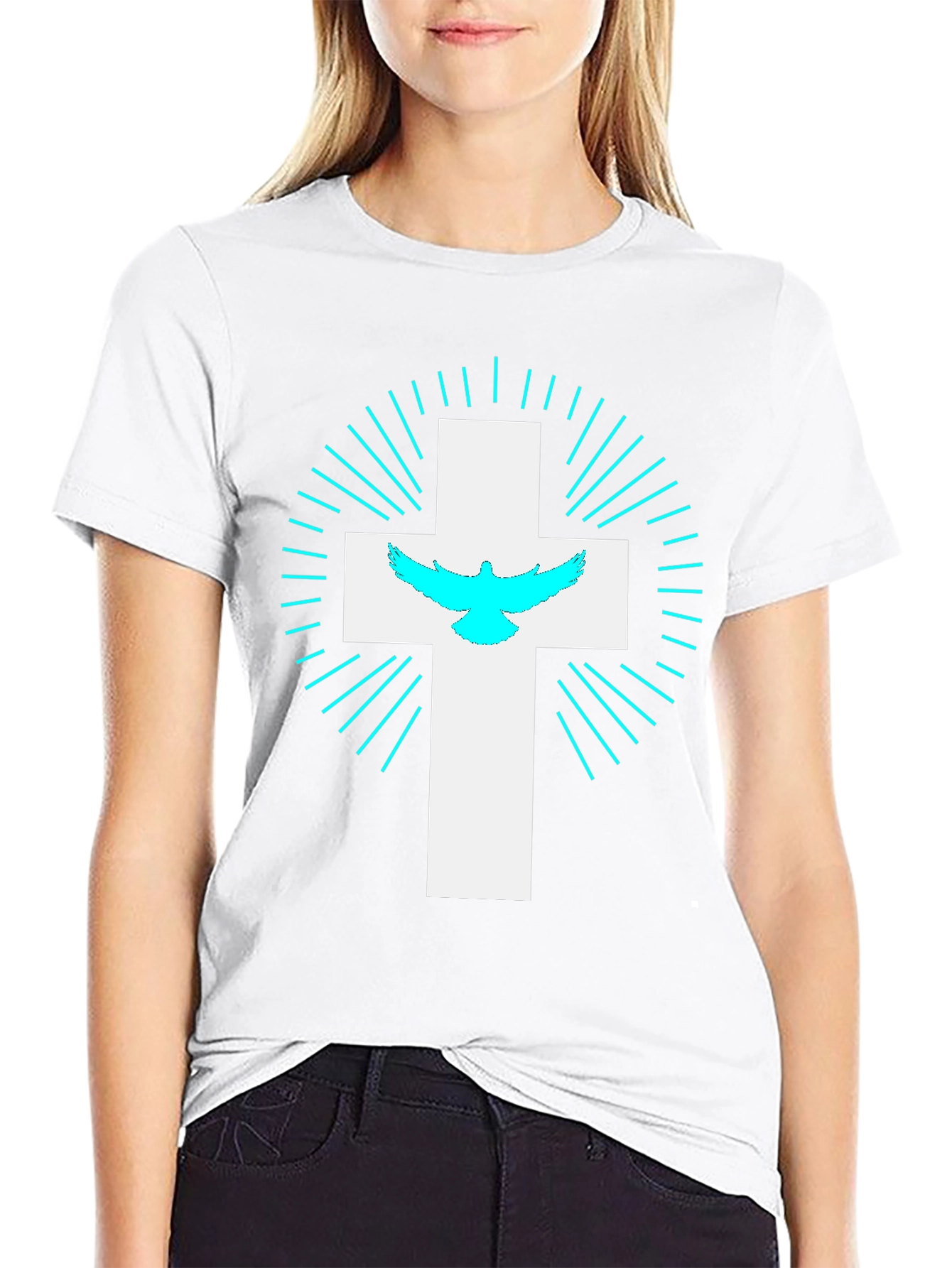 Faithful Cross T-Shirt - Christian Dove Design