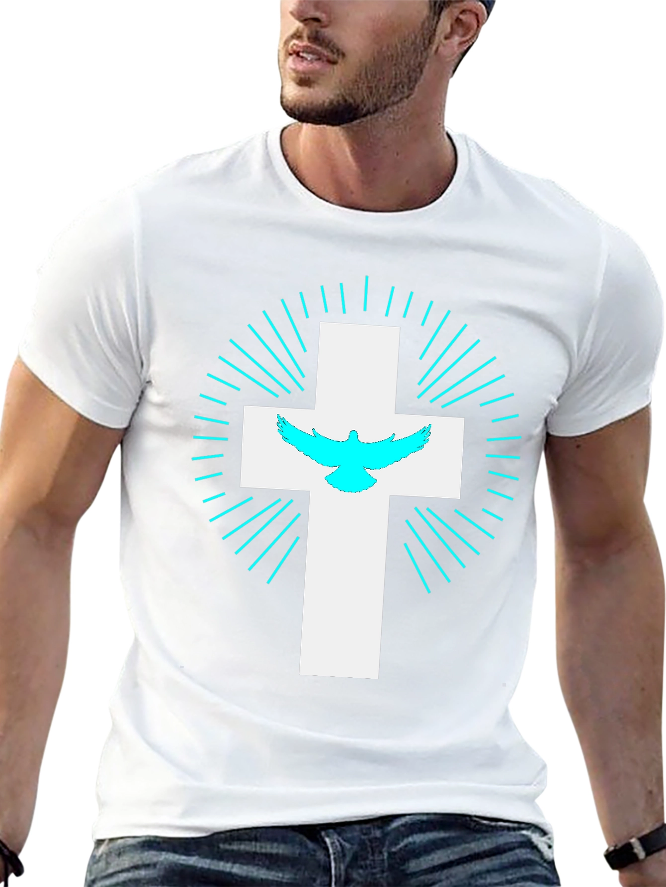 Faithful Cross T-Shirt - Christian Dove Design