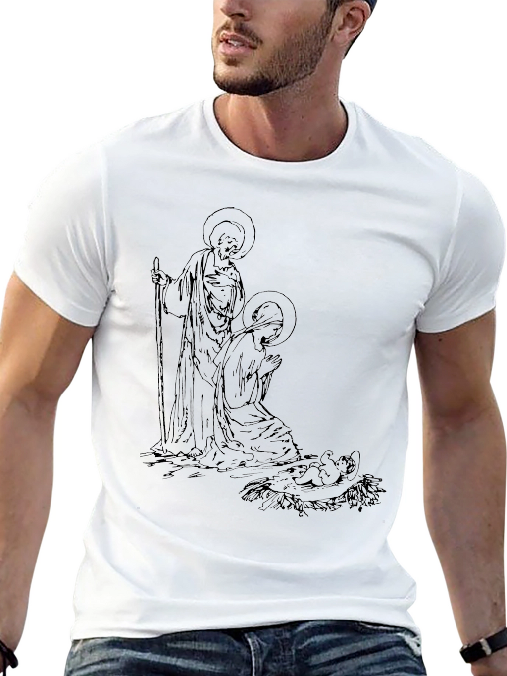 Nativity Scene Graphic T-Shirt