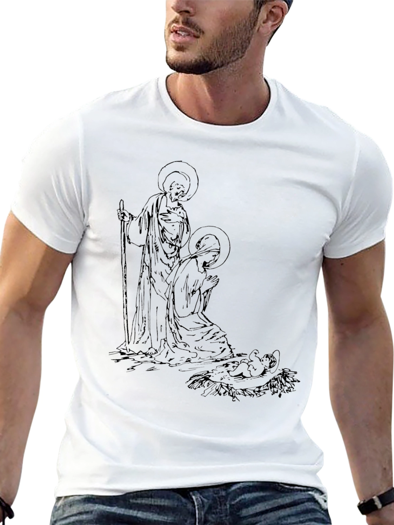 Nativity Scene Graphic T-Shirt