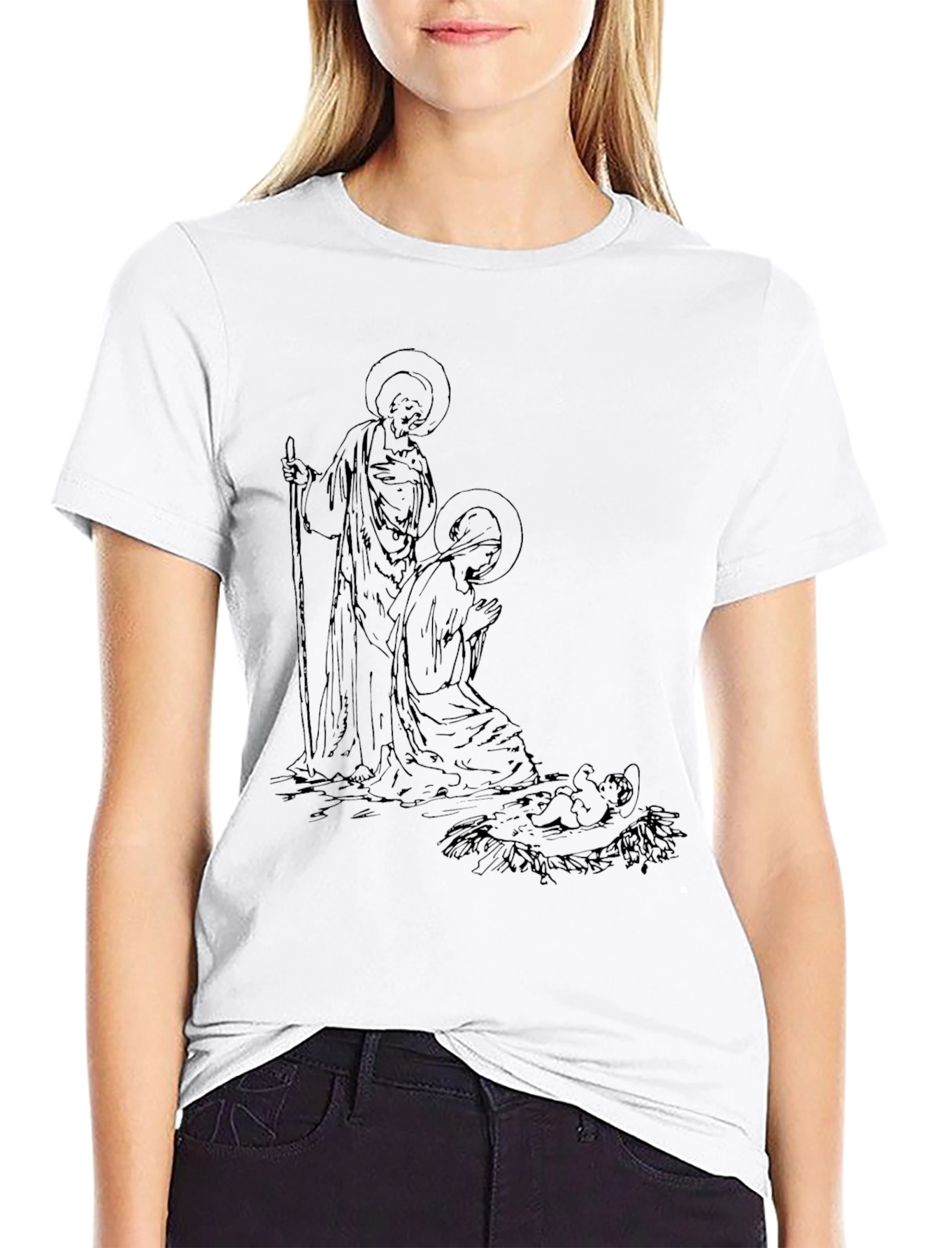 Nativity Scene Graphic T-Shirt