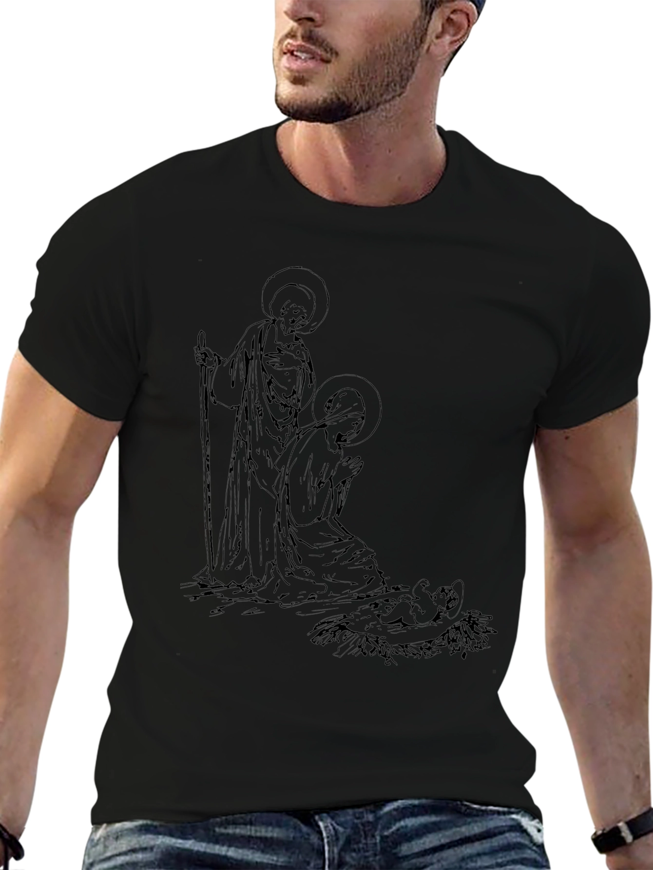 Nativity Scene Graphic T-Shirt