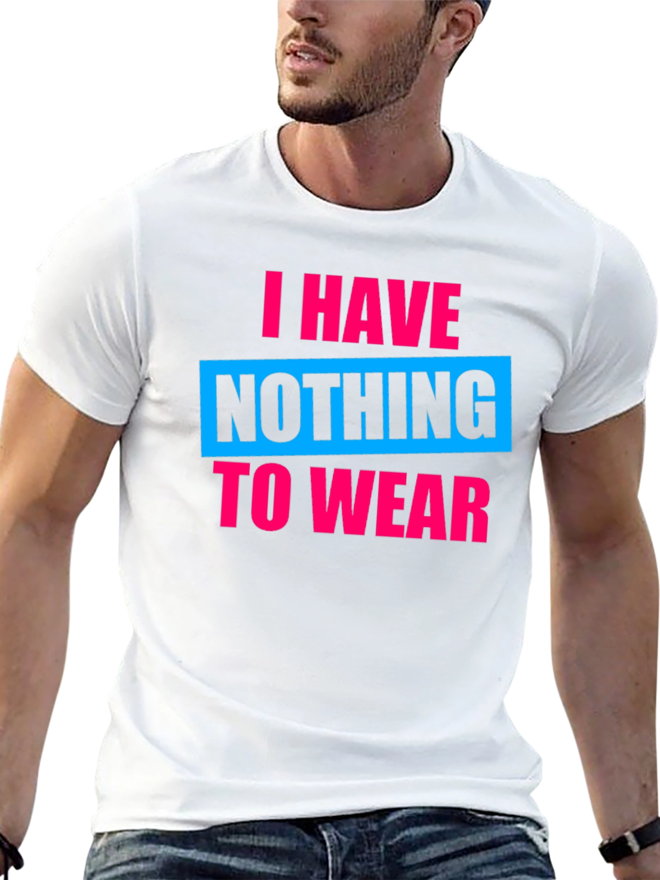 Funny Nothing to Wear Graphic Tee - Black