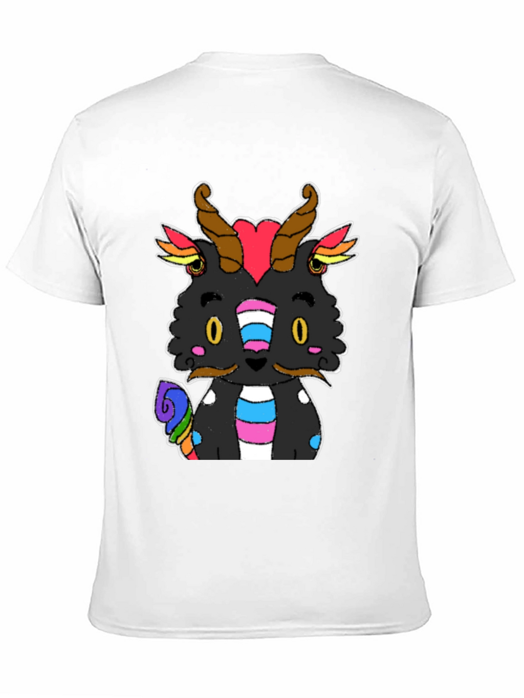 Pride Dragon Graphic Tee - Black Cotton T-Shirt