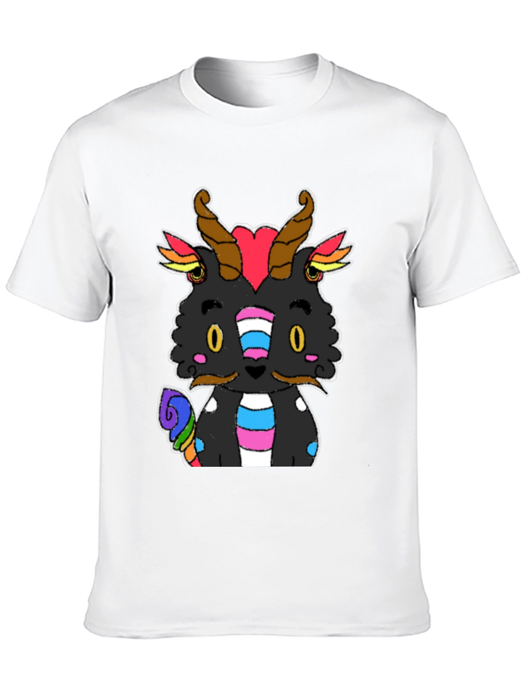 Pride Dragon Graphic Tee - Black Cotton T-Shirt