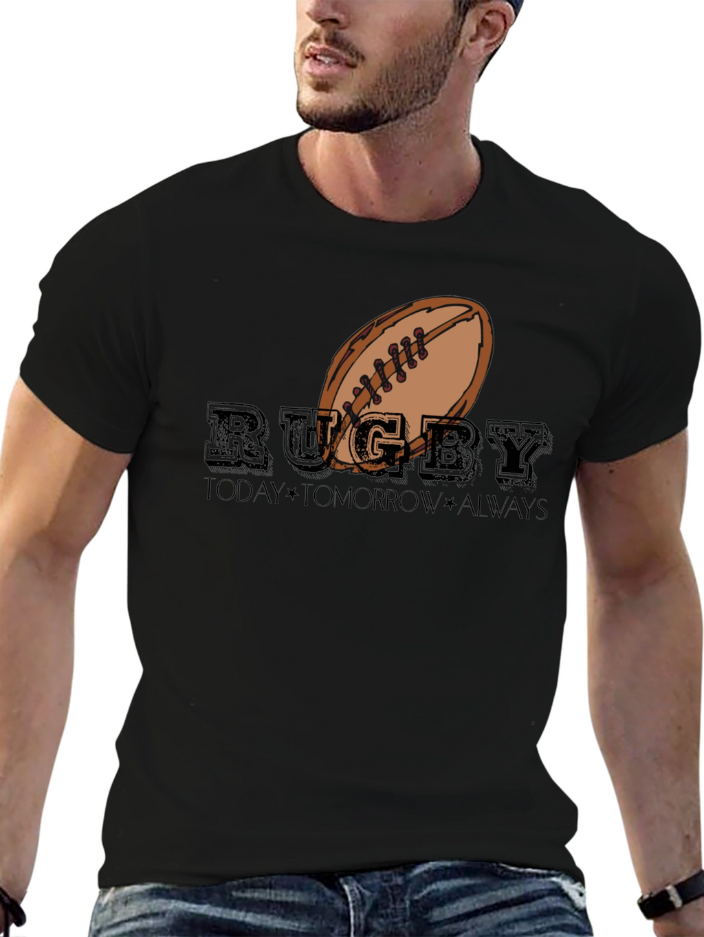 Rugby Today Tomorrow Always Graphic T-Shirt