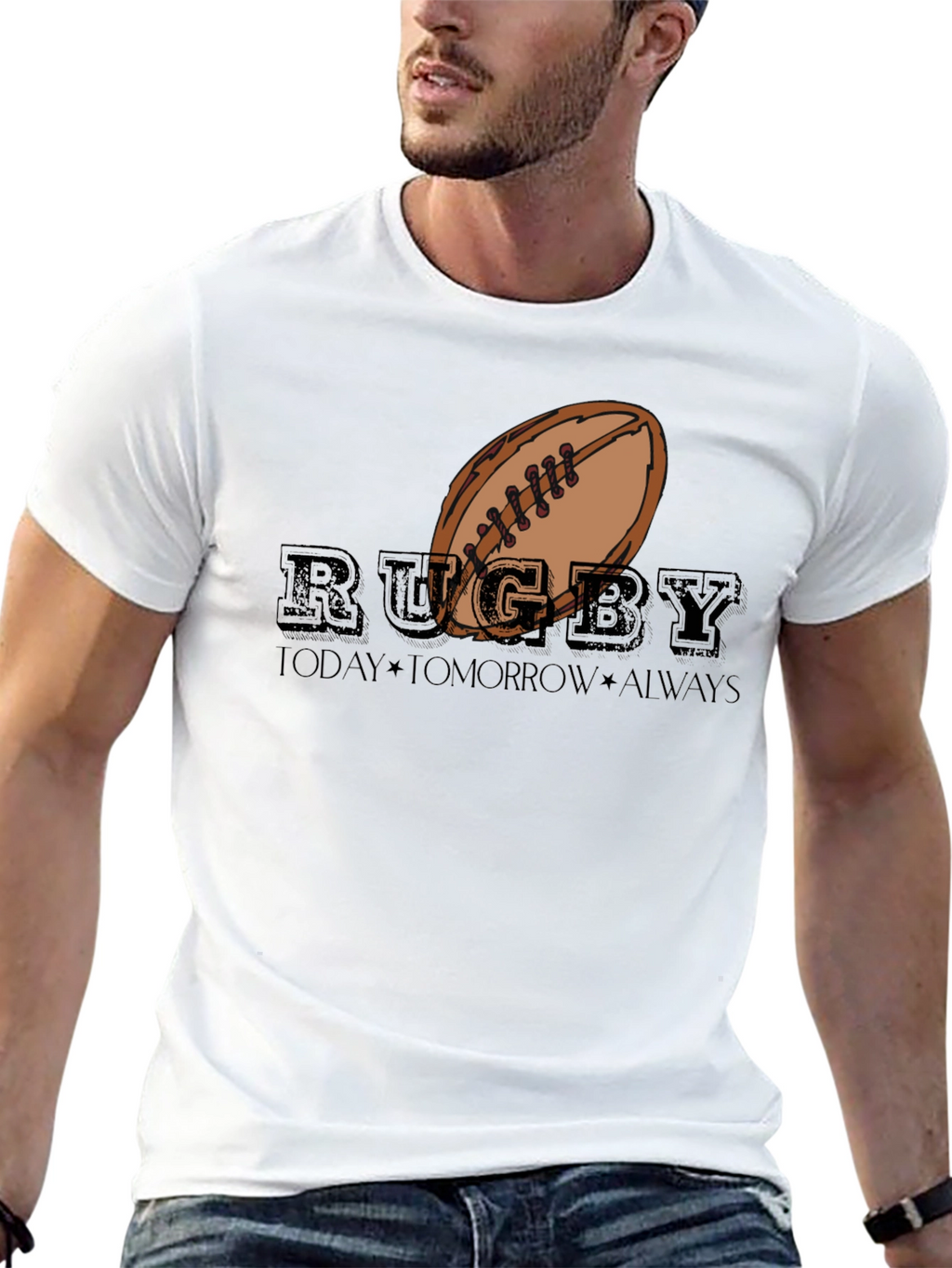 Rugby Today Tomorrow Always Graphic T-Shirt
