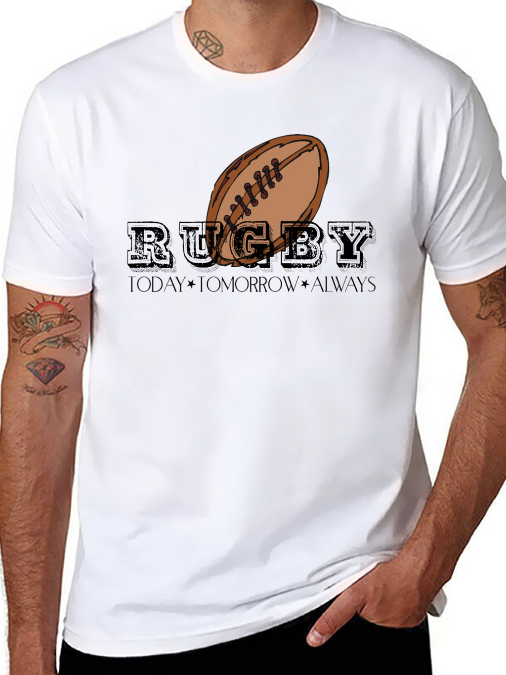 Rugby Today Tomorrow Always Graphic T-Shirt