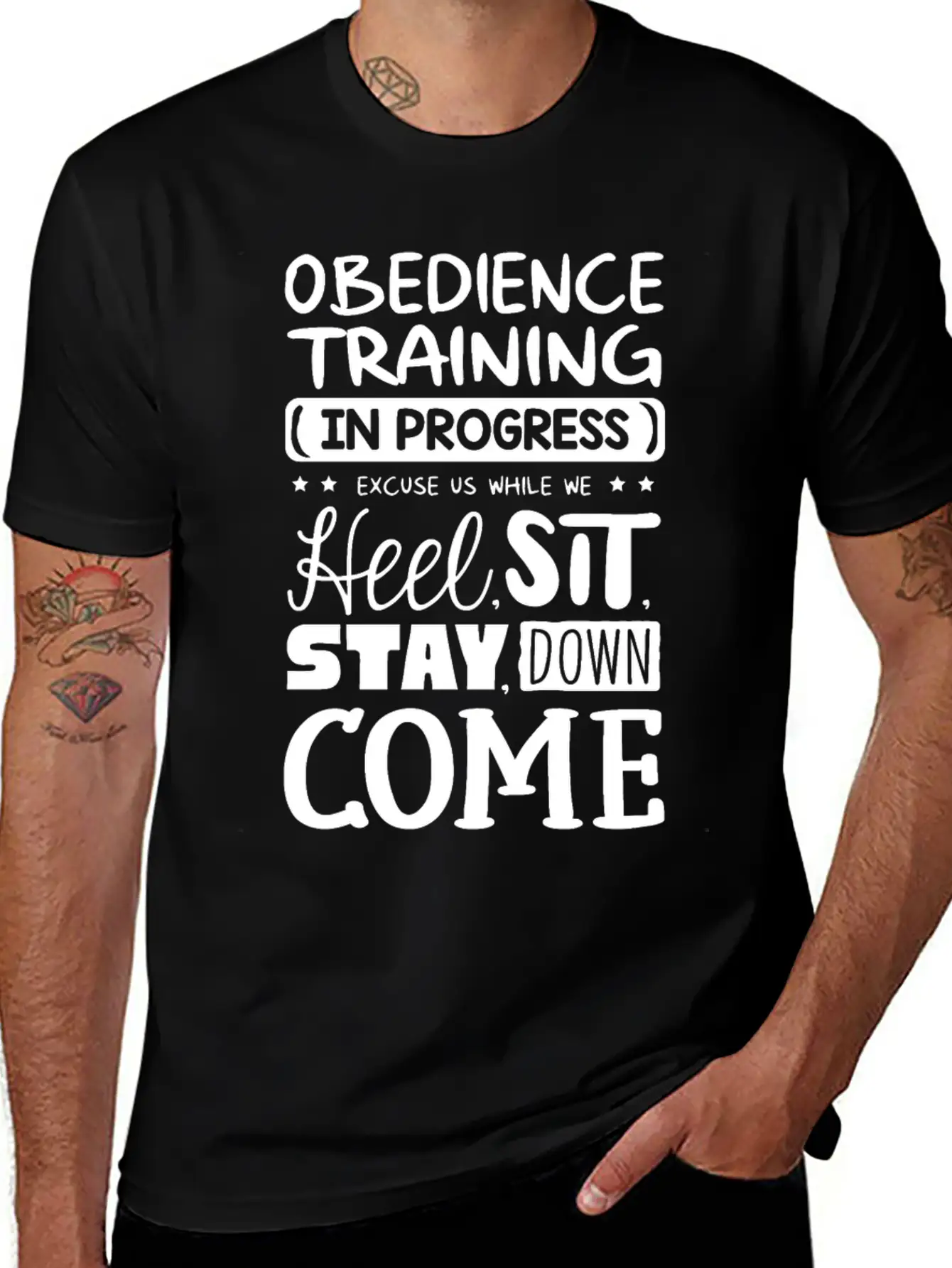 Obedience Training In Progress Stylish Everyday T-Shirt – Unisex Basic Cotton Tee