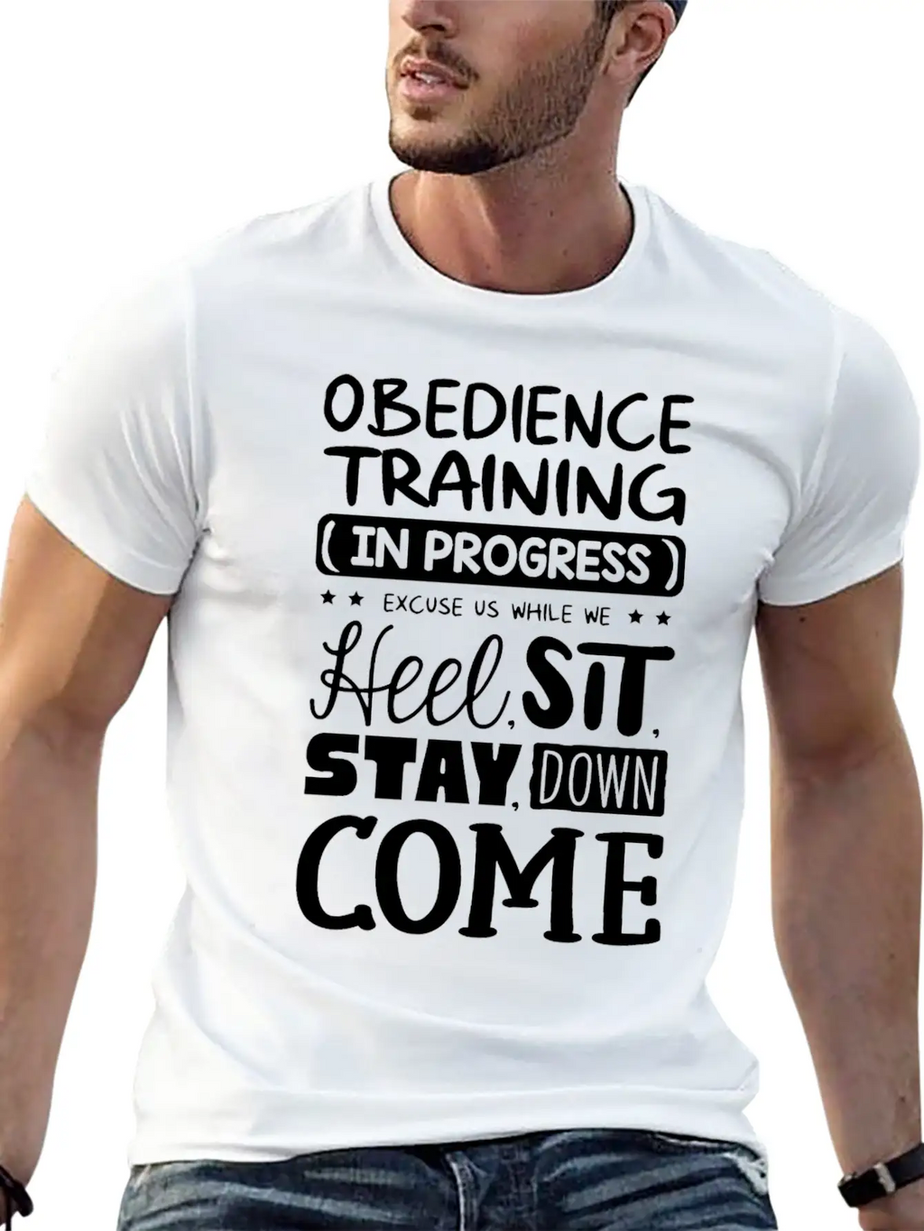 Obedience Training In Progress Stylish Everyday T-Shirt – Unisex Basic Cotton Tee