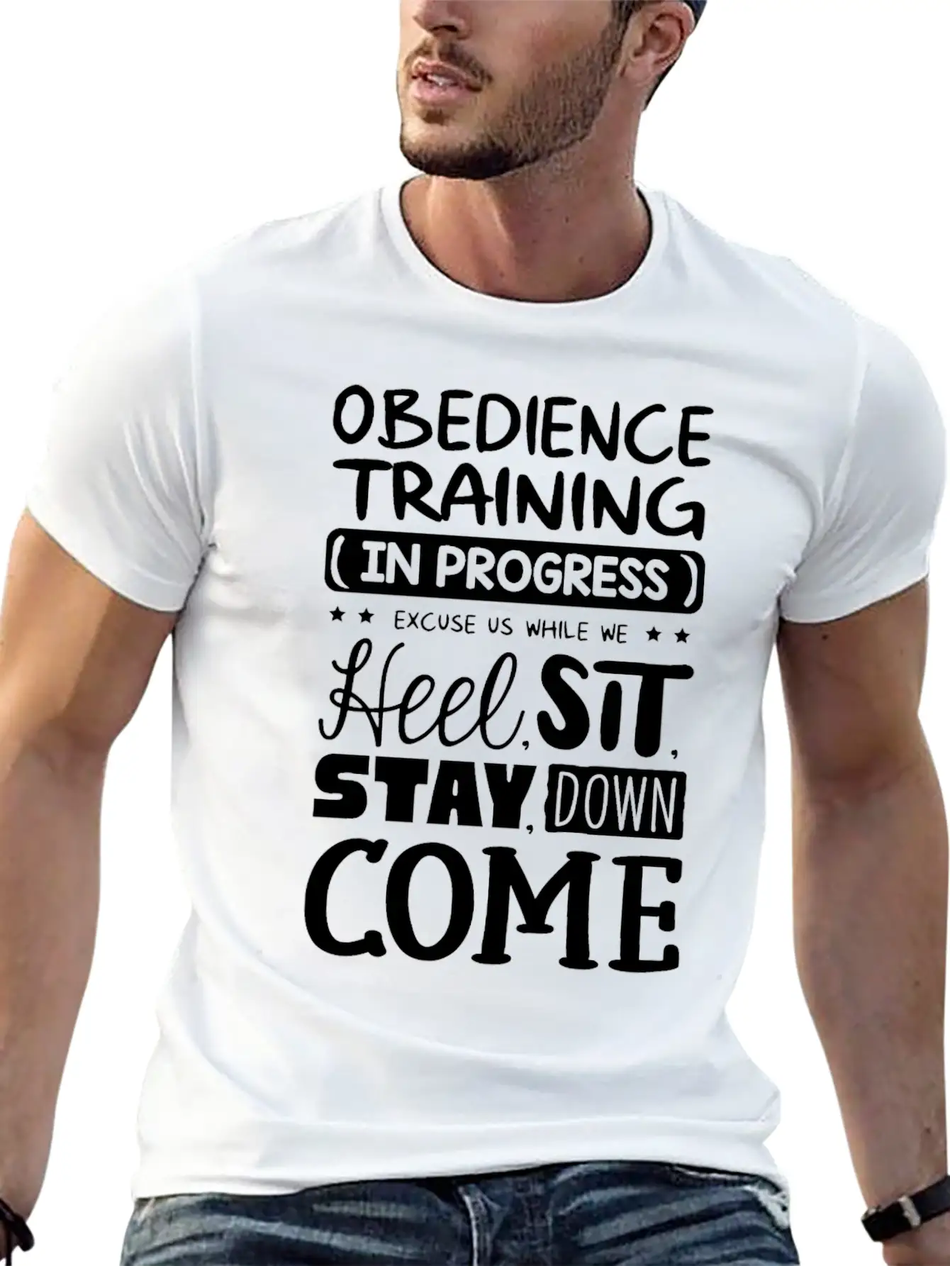 Obedience Training In Progress Stylish Everyday T-Shirt – Unisex Basic Cotton Tee
