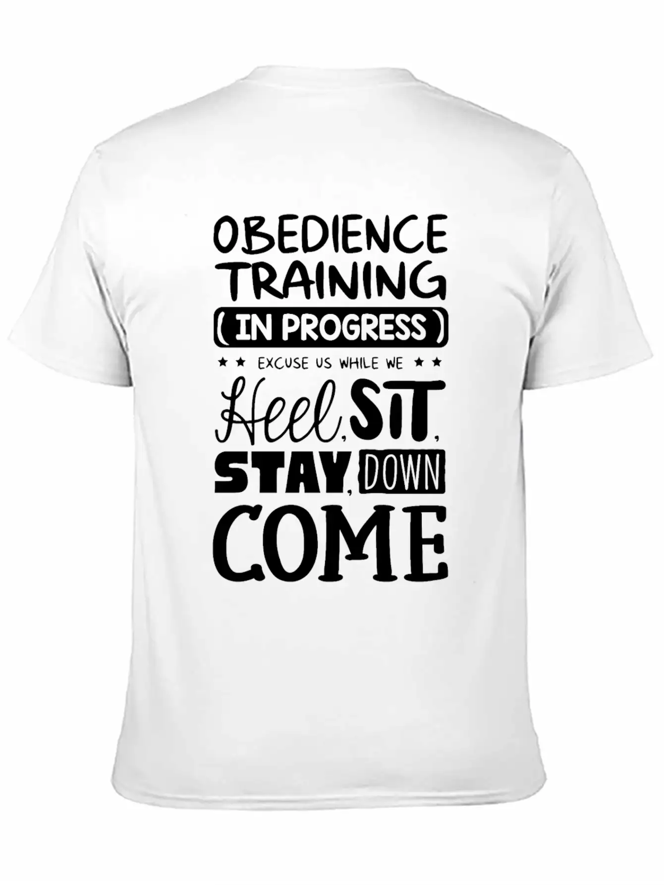 Obedience Training In Progress Stylish Everyday T-Shirt – Unisex Basic Cotton Tee