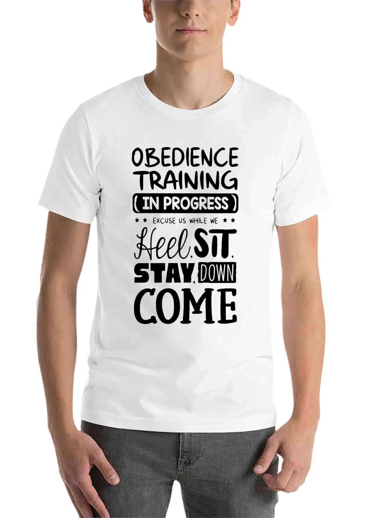 Obedience Training In Progress Stylish Everyday T-Shirt – Unisex Basic Cotton Tee