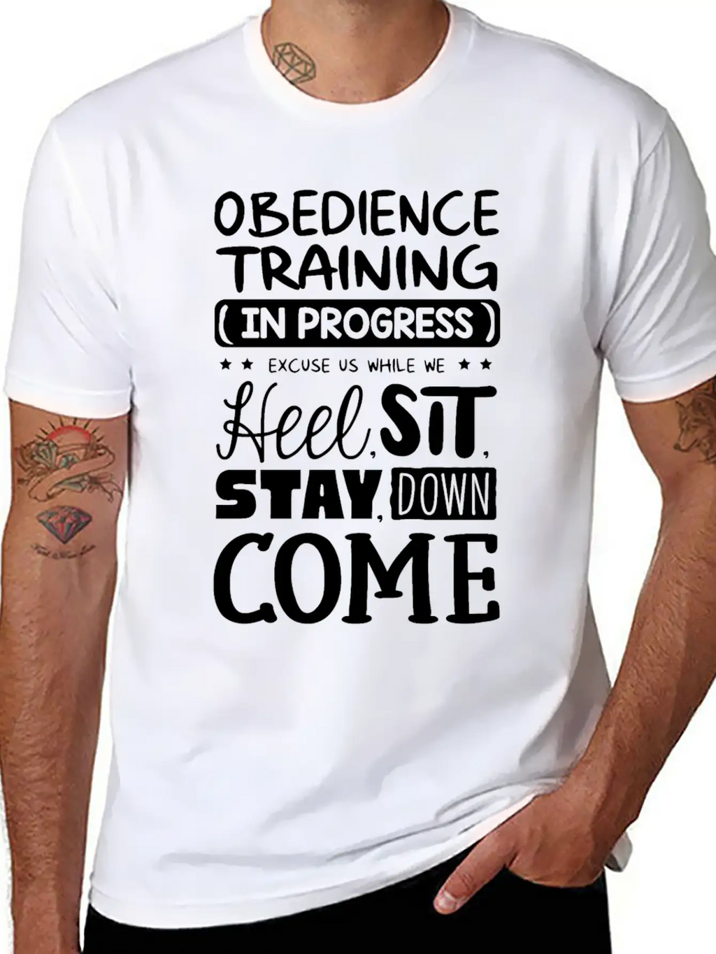 Obedience Training In Progress Stylish Everyday T-Shirt – Unisex Basic Cotton Tee