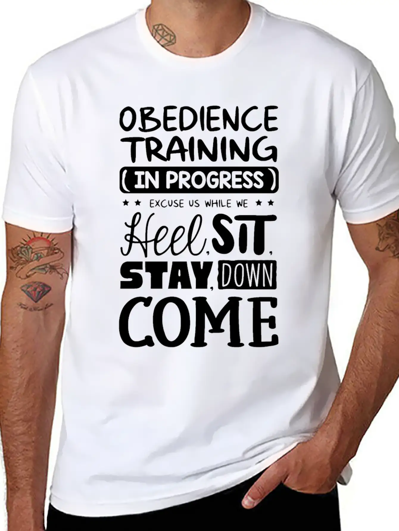 Obedience Training In Progress Stylish Everyday T-Shirt – Unisex Basic Cotton Tee