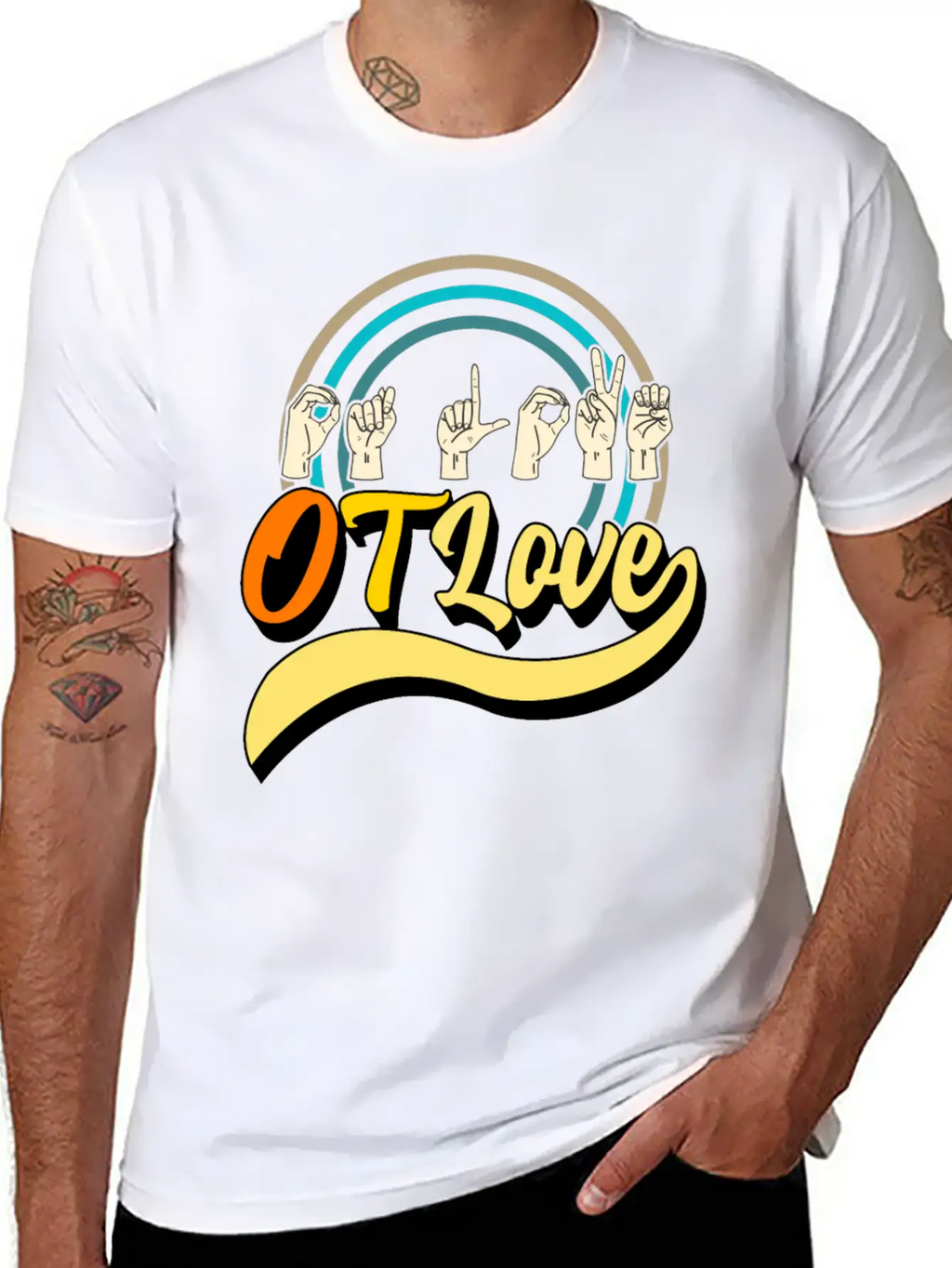 Occupational Therapy Shirt, OT Love 3 Tee, OT Relaxed Everyday Tee – Lightweight And Durable Cotton