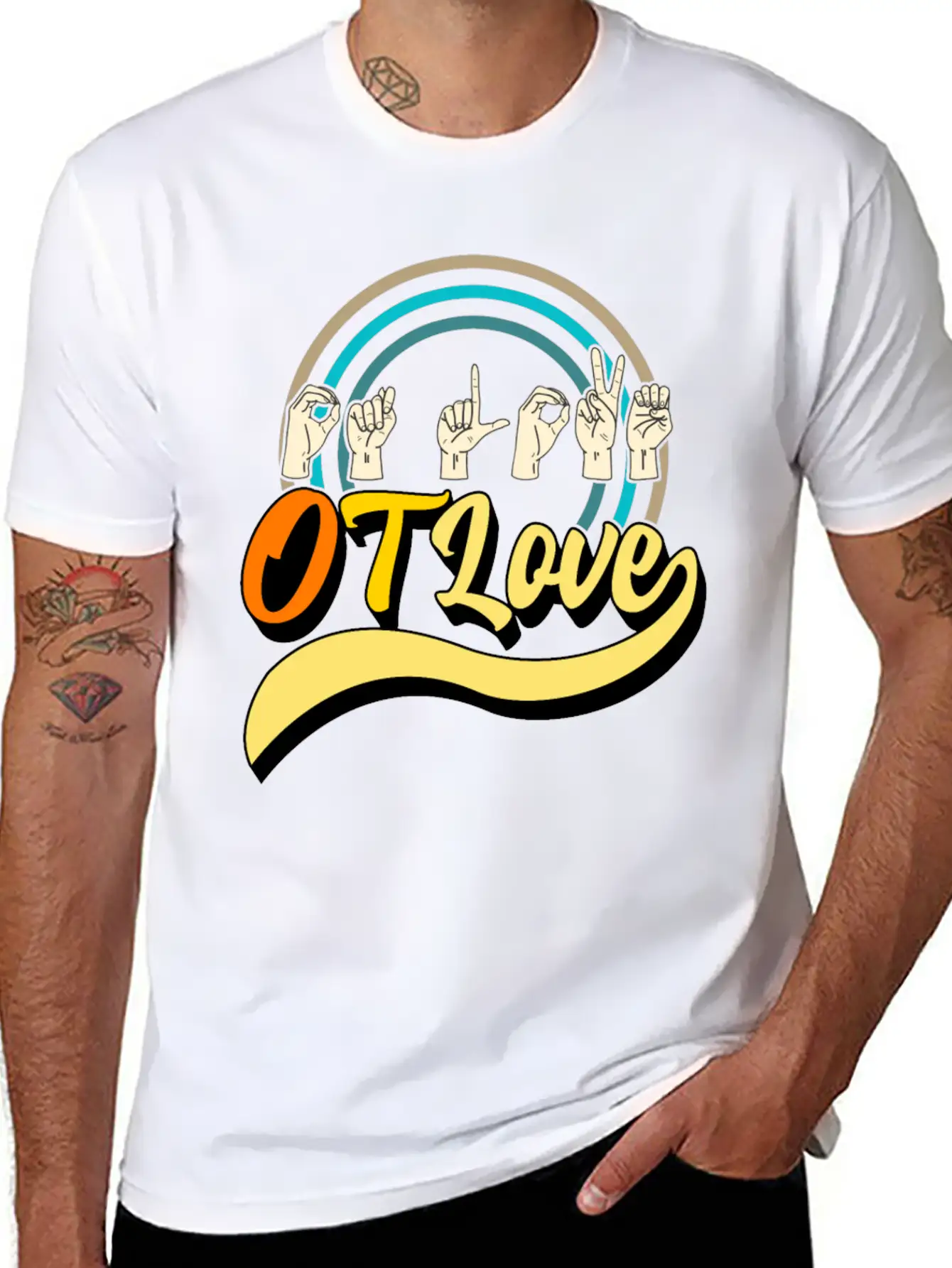 Occupational Therapy Shirt, OT Love 3 Tee, OT Relaxed Everyday Tee – Lightweight And Durable Cotton