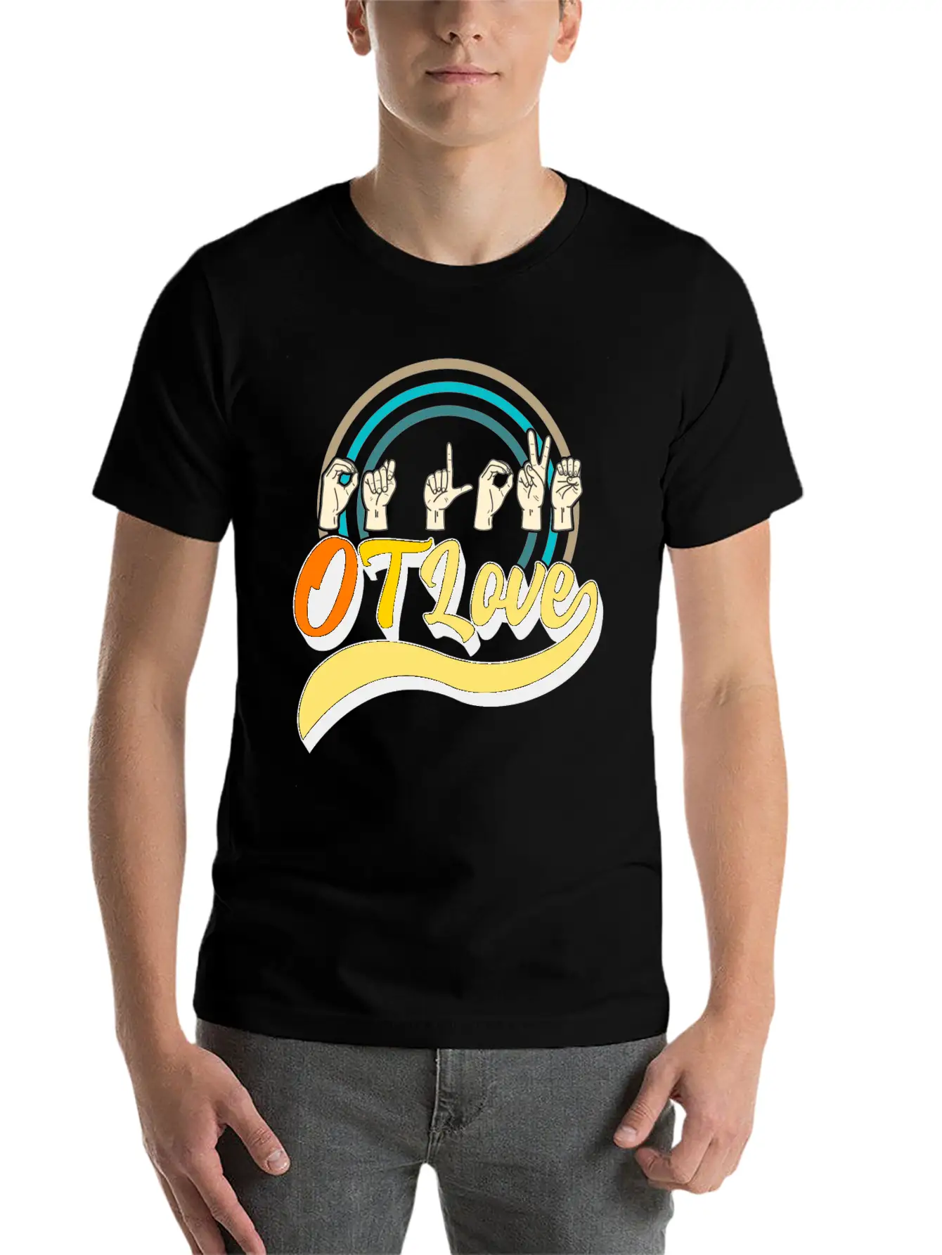 Occupational Therapy Shirt, OT Love 3 Tee, OT Relaxed Everyday Tee – Lightweight And Durable Cotton