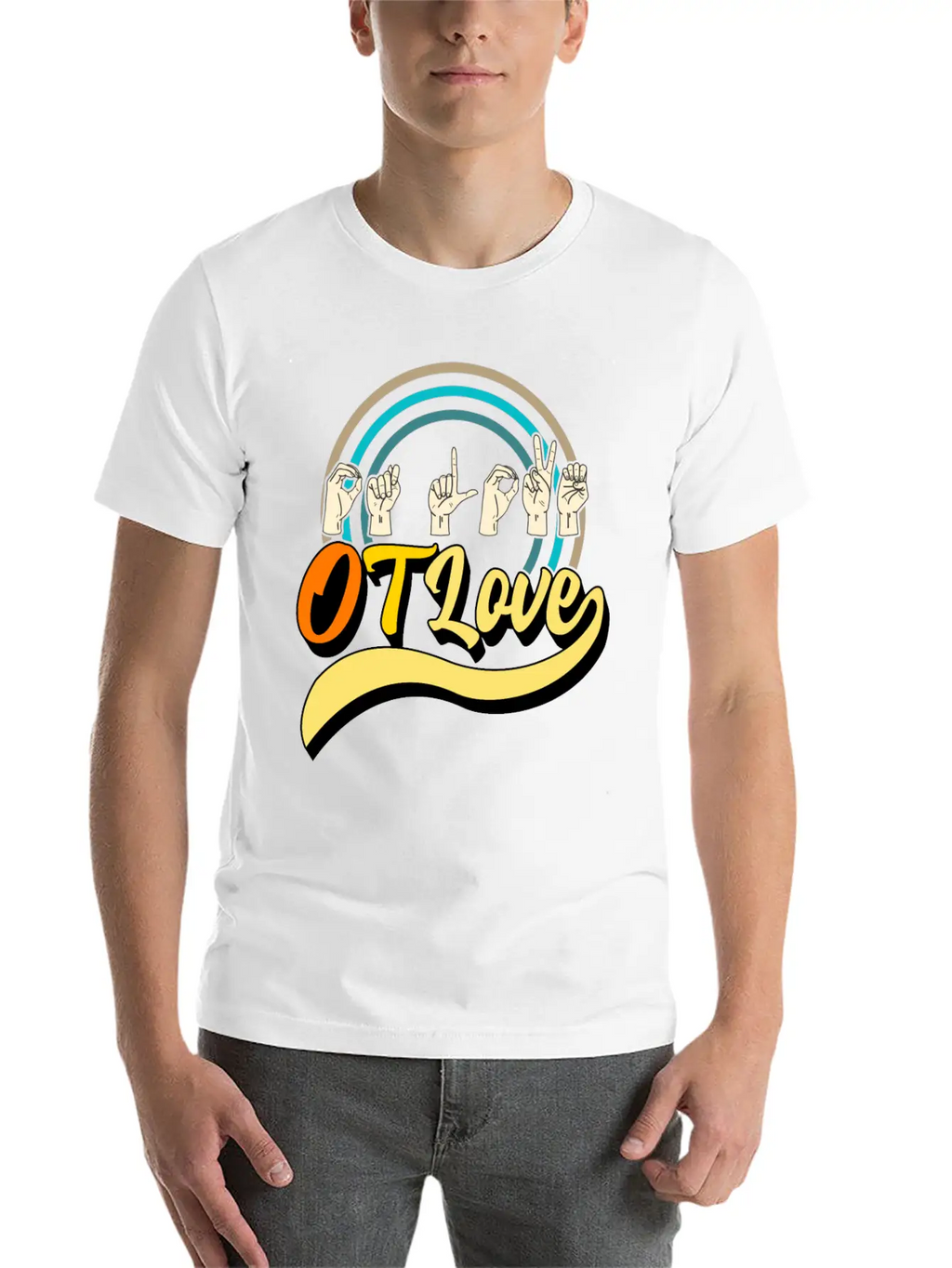 Occupational Therapy Shirt, OT Love 3 Tee, OT Relaxed Everyday Tee – Lightweight And Durable Cotton