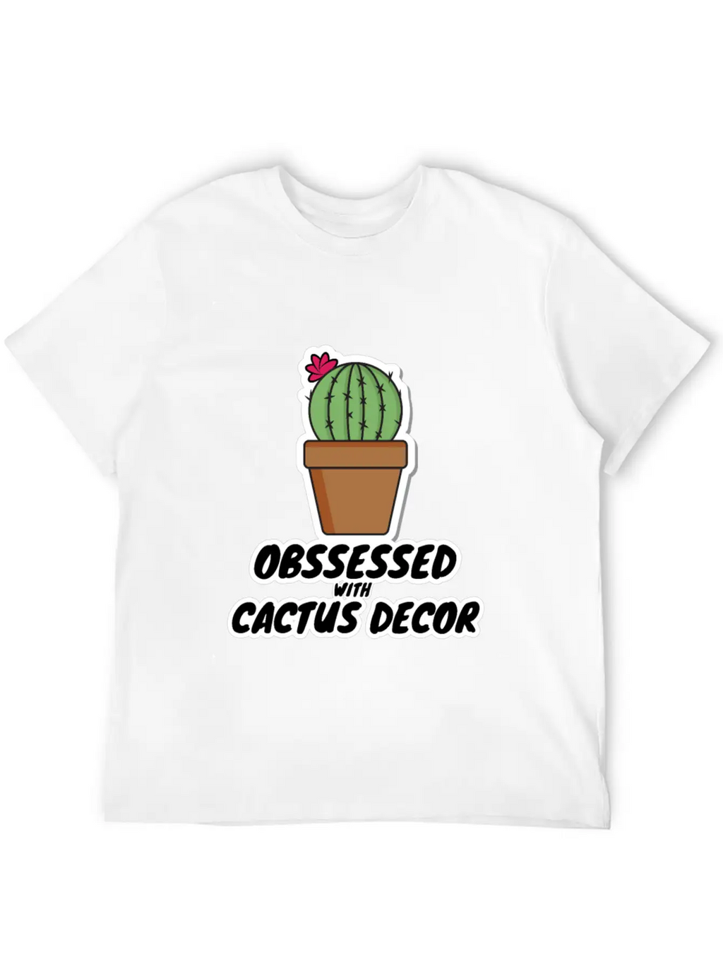 Ocd Cactus Decor Stylish Everyday T-Shirt – Unisex Basic Cotton Tee