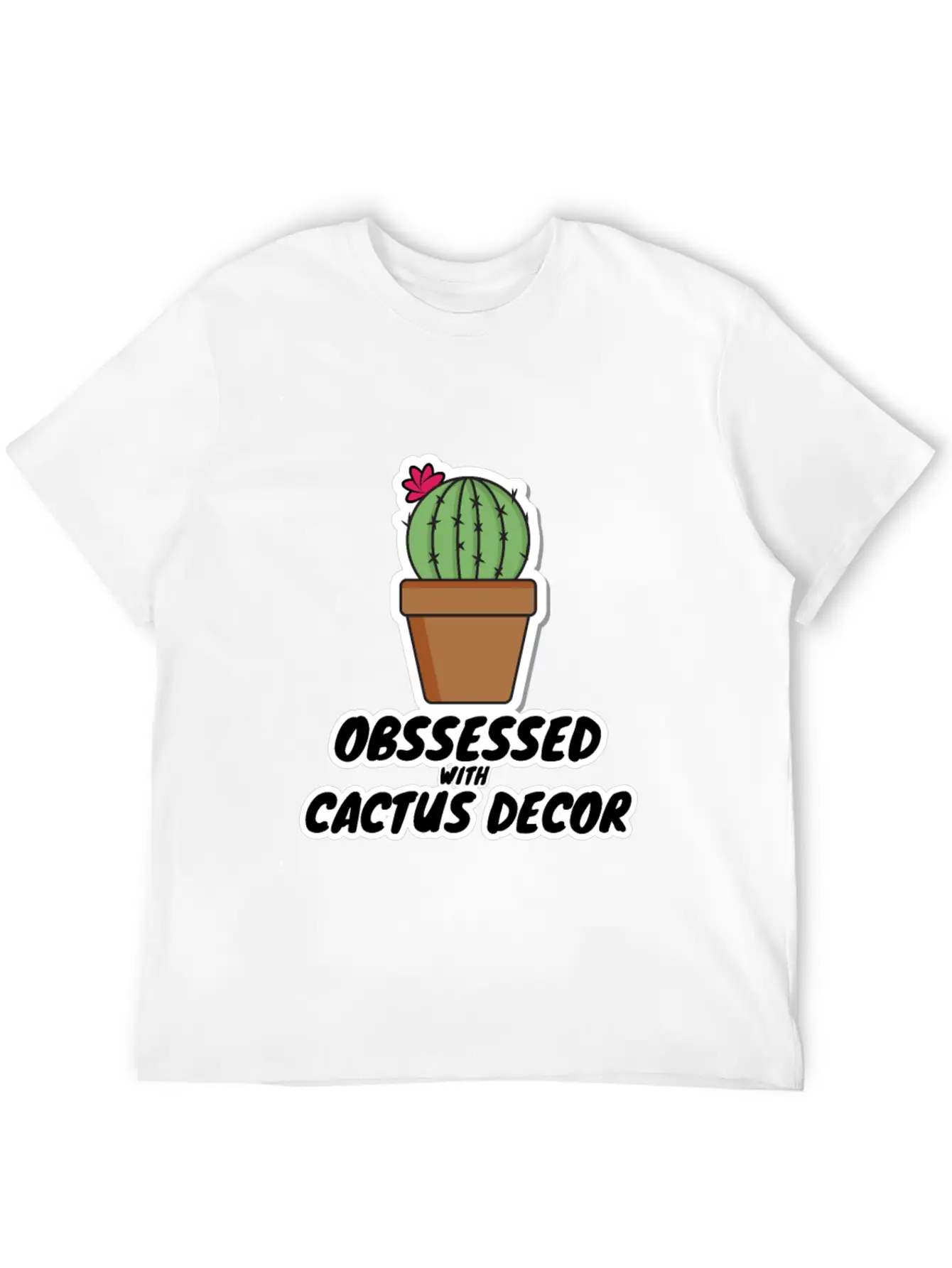 Ocd Cactus Decor Stylish Everyday T-Shirt – Unisex Basic Cotton Tee