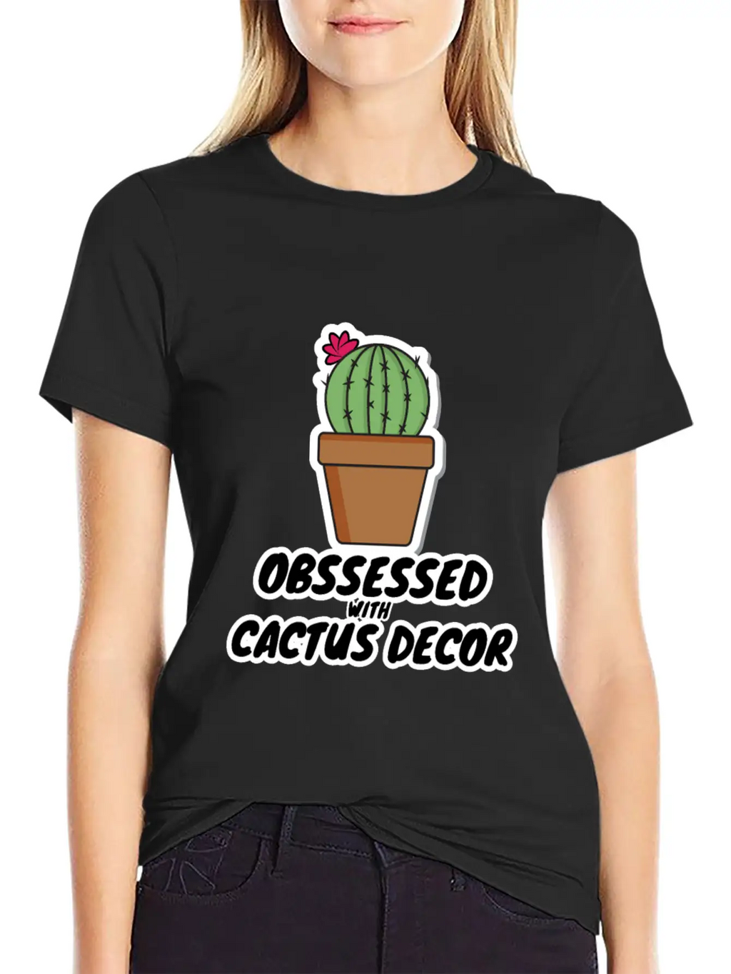 Ocd Cactus Decor Stylish Everyday T-Shirt – Unisex Basic Cotton Tee