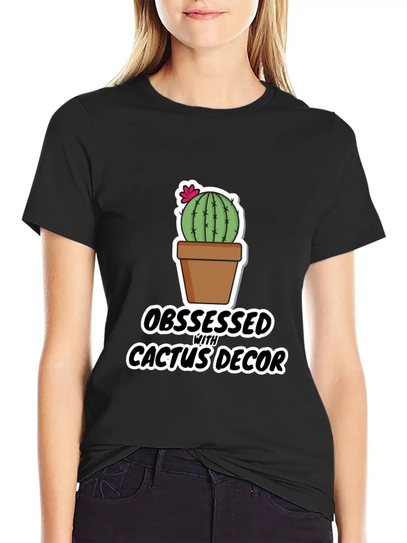 Ocd Cactus Decor Stylish Everyday T-Shirt – Unisex Basic Cotton Tee