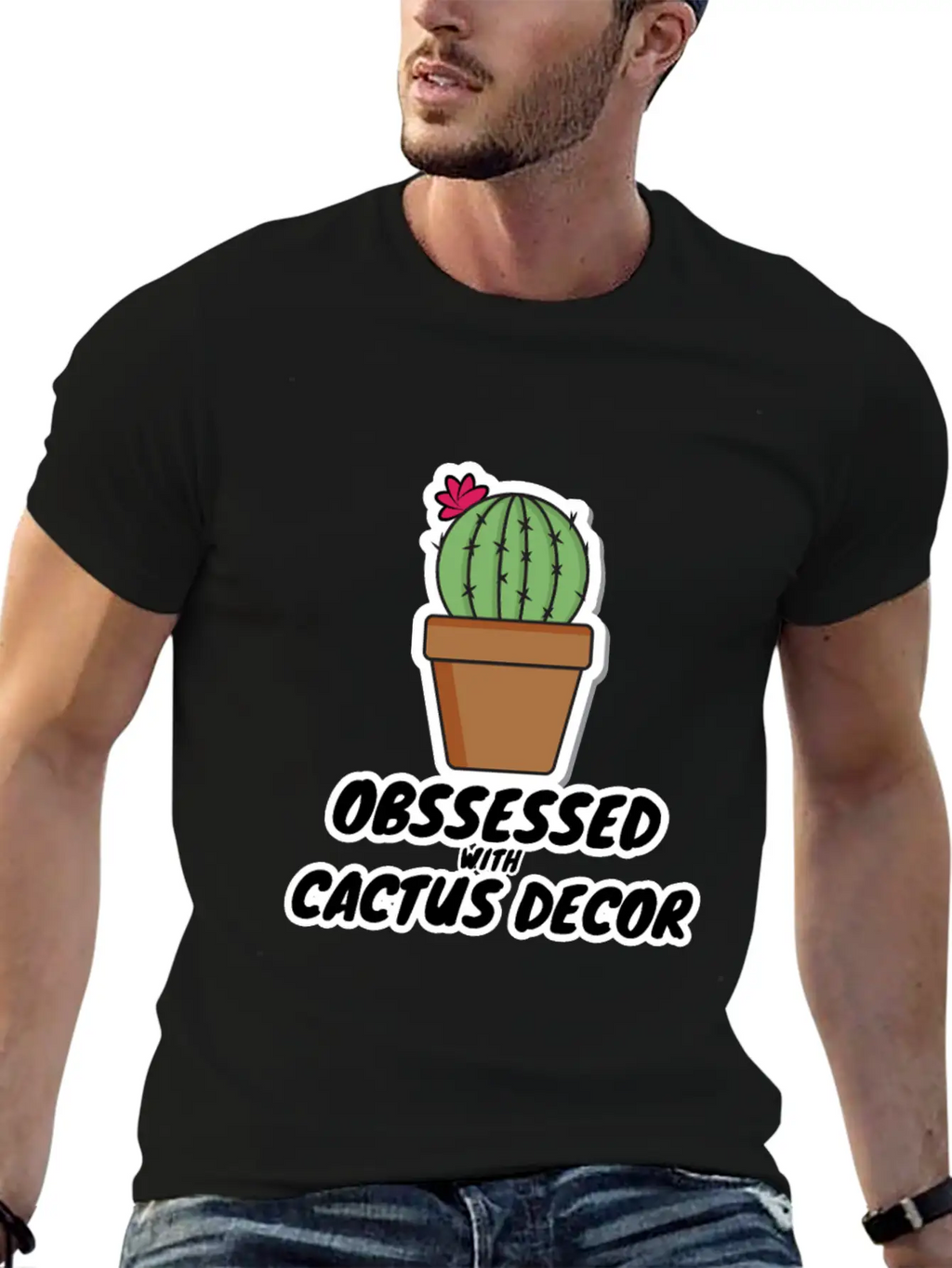 Ocd Cactus Decor Stylish Everyday T-Shirt – Unisex Basic Cotton Tee