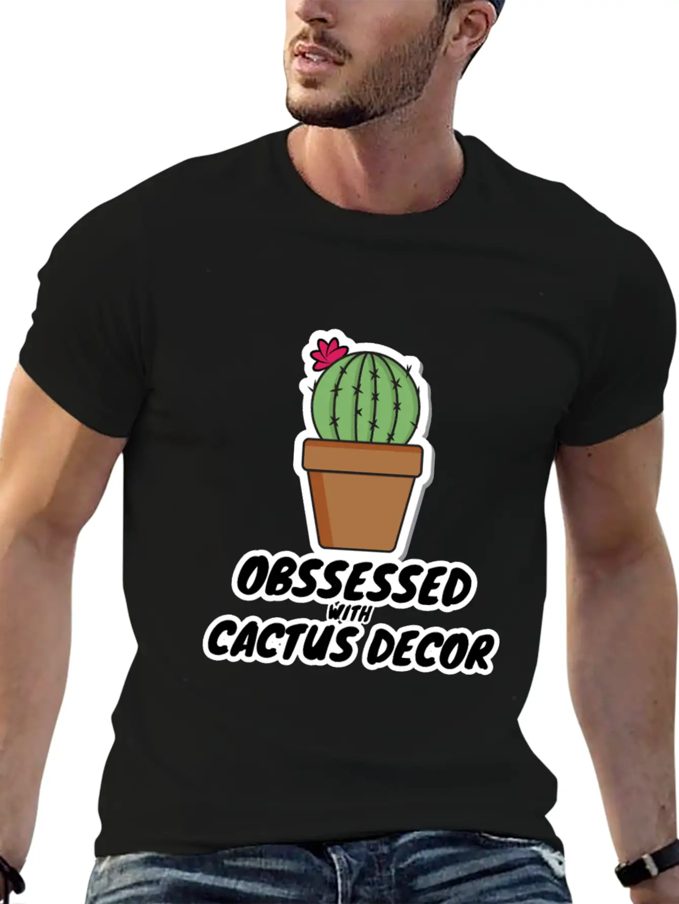 Ocd Cactus Decor Stylish Everyday T-Shirt – Unisex Basic Cotton Tee