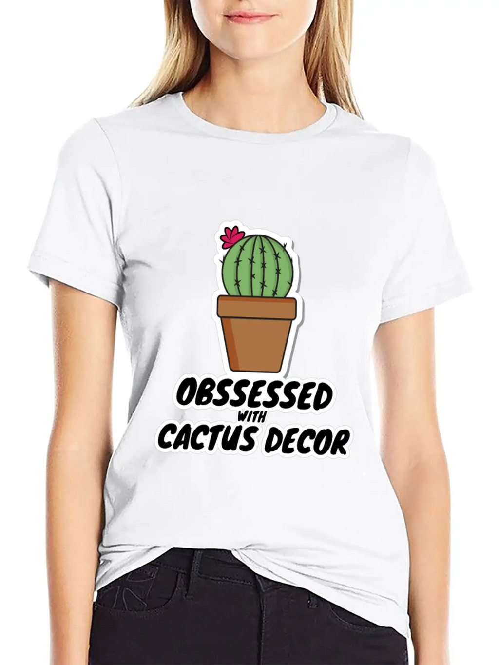 Ocd Cactus Decor Stylish Everyday T-Shirt – Unisex Basic Cotton Tee