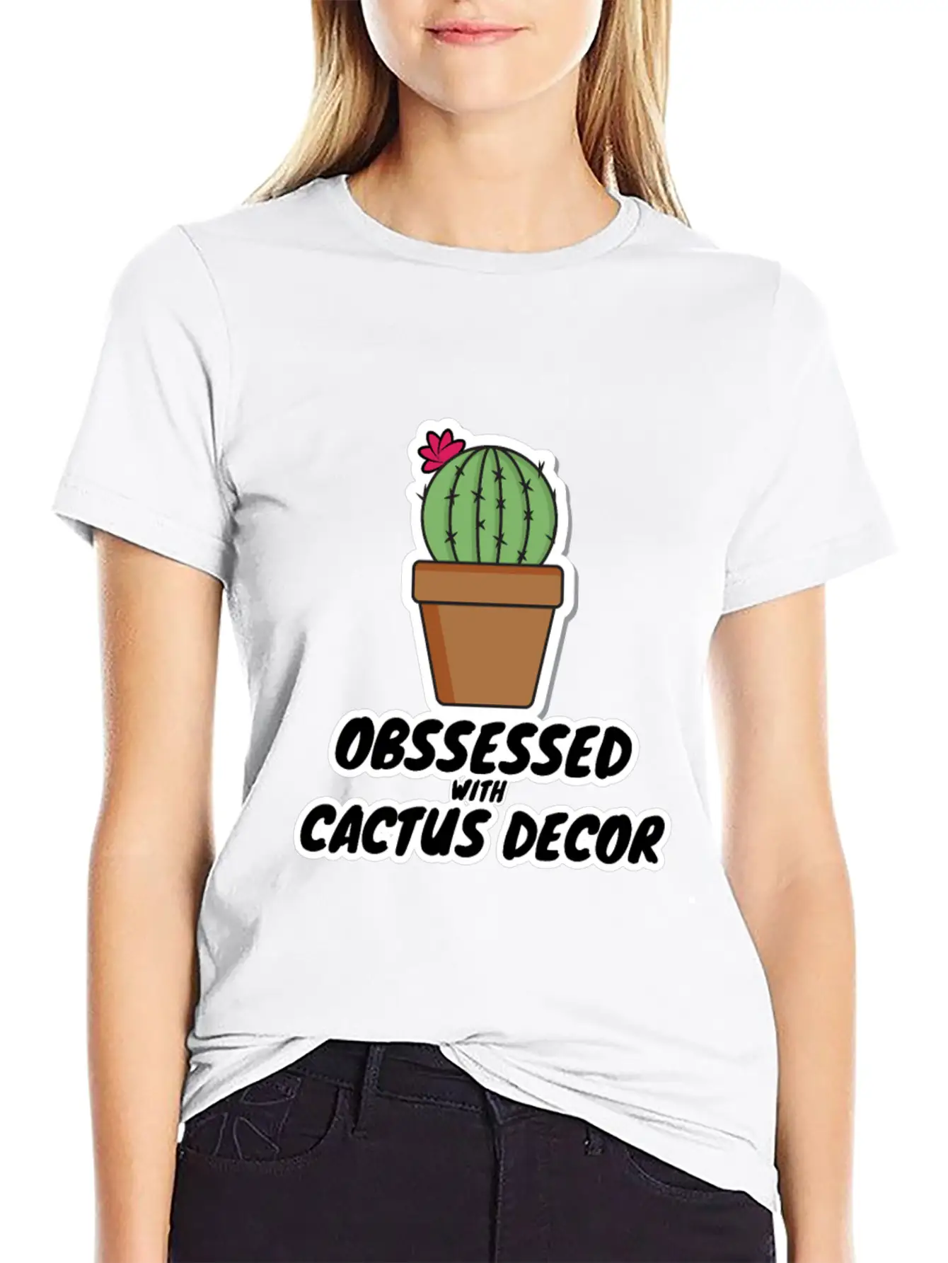 Ocd Cactus Decor Stylish Everyday T-Shirt – Unisex Basic Cotton Tee