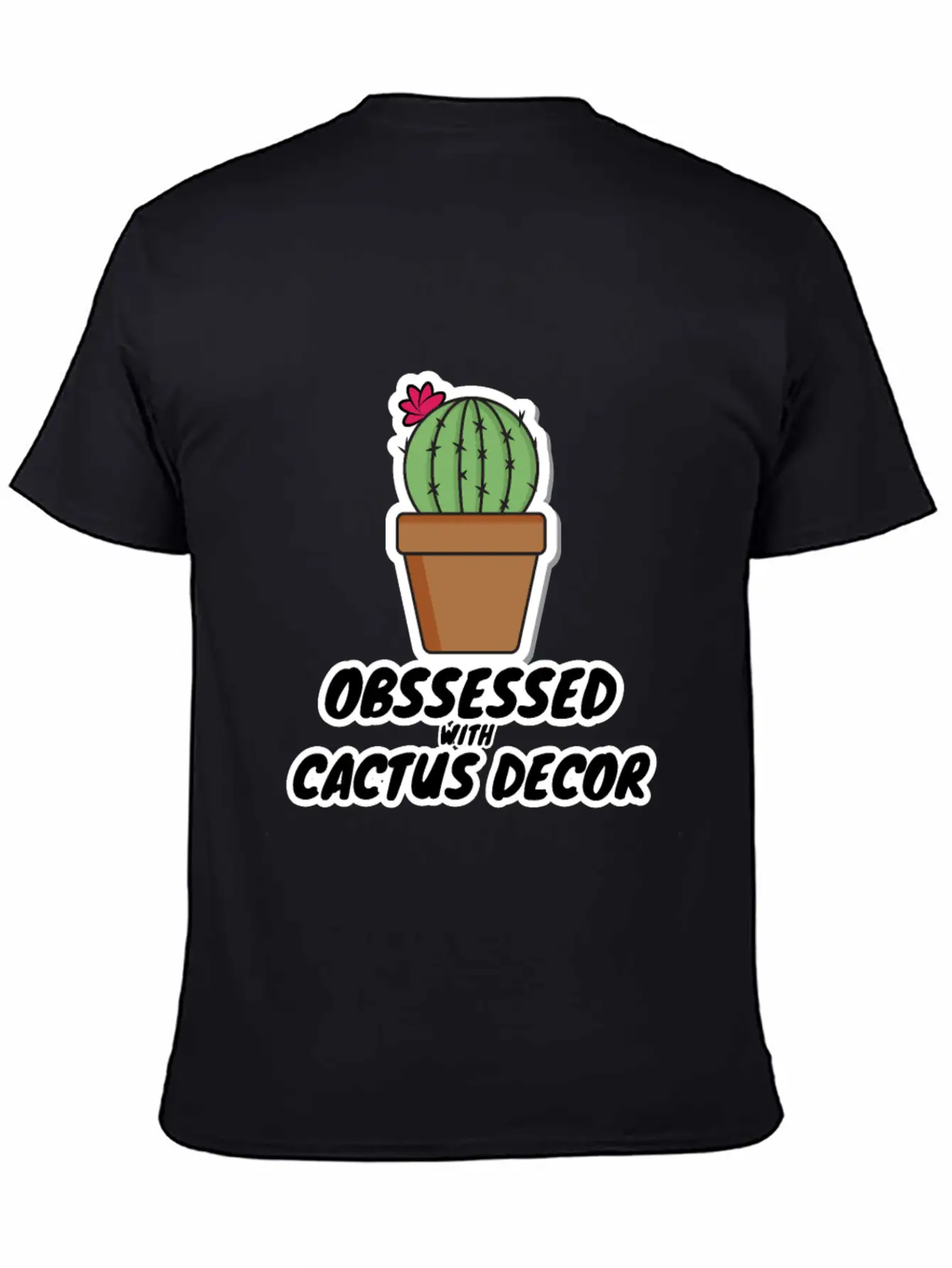 Ocd Cactus Decor Stylish Everyday T-Shirt – Unisex Basic Cotton Tee