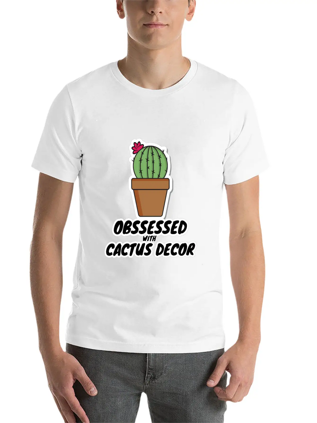 Ocd Cactus Decor Stylish Everyday T-Shirt – Unisex Basic Cotton Tee