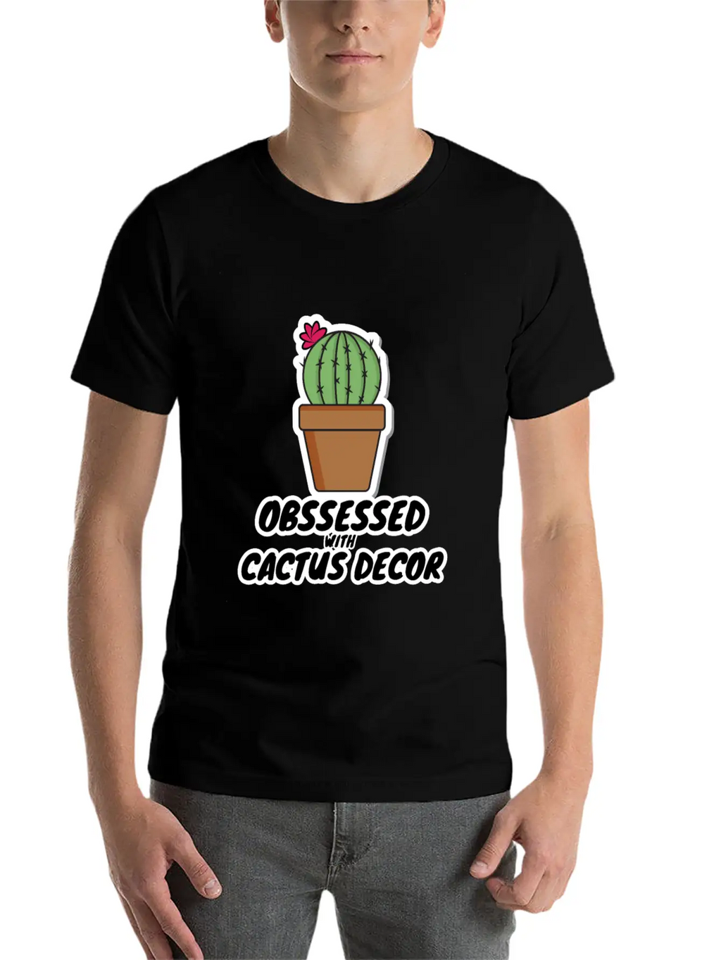 Ocd Cactus Decor Stylish Everyday T-Shirt – Unisex Basic Cotton Tee