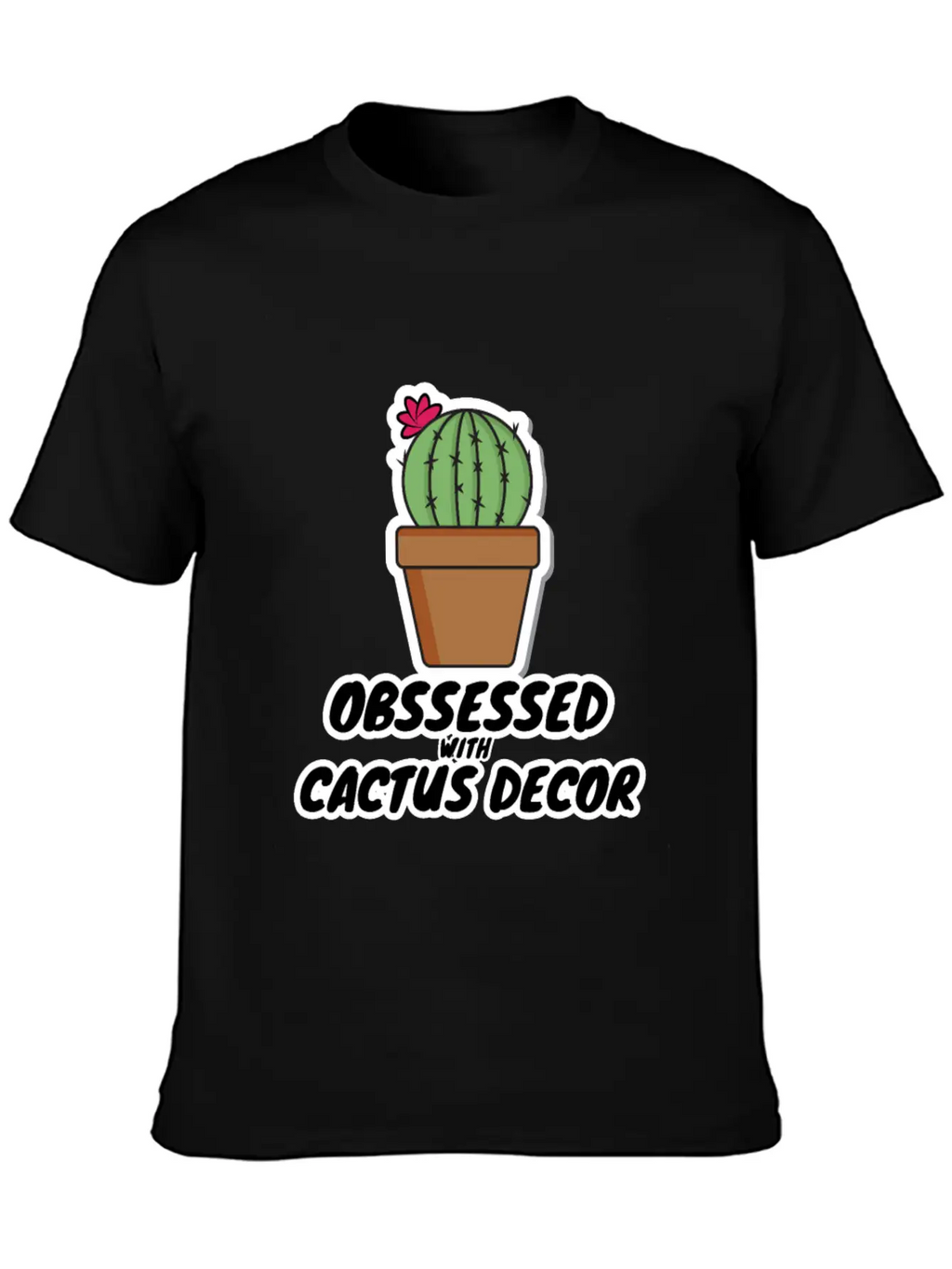 Ocd Cactus Decor Stylish Everyday T-Shirt – Unisex Basic Cotton Tee